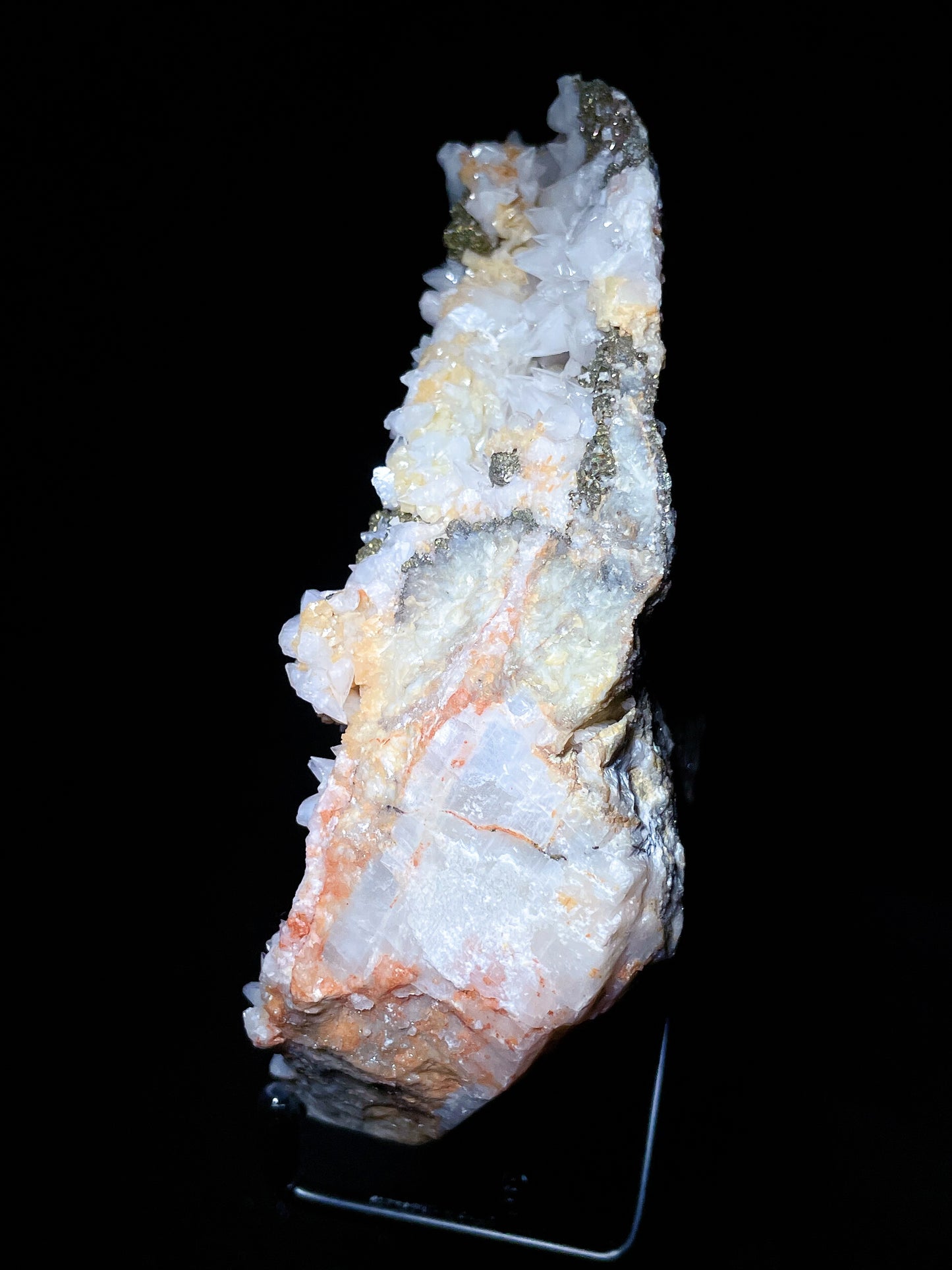 Hubei dogteeth calcite with pyrite specimen
