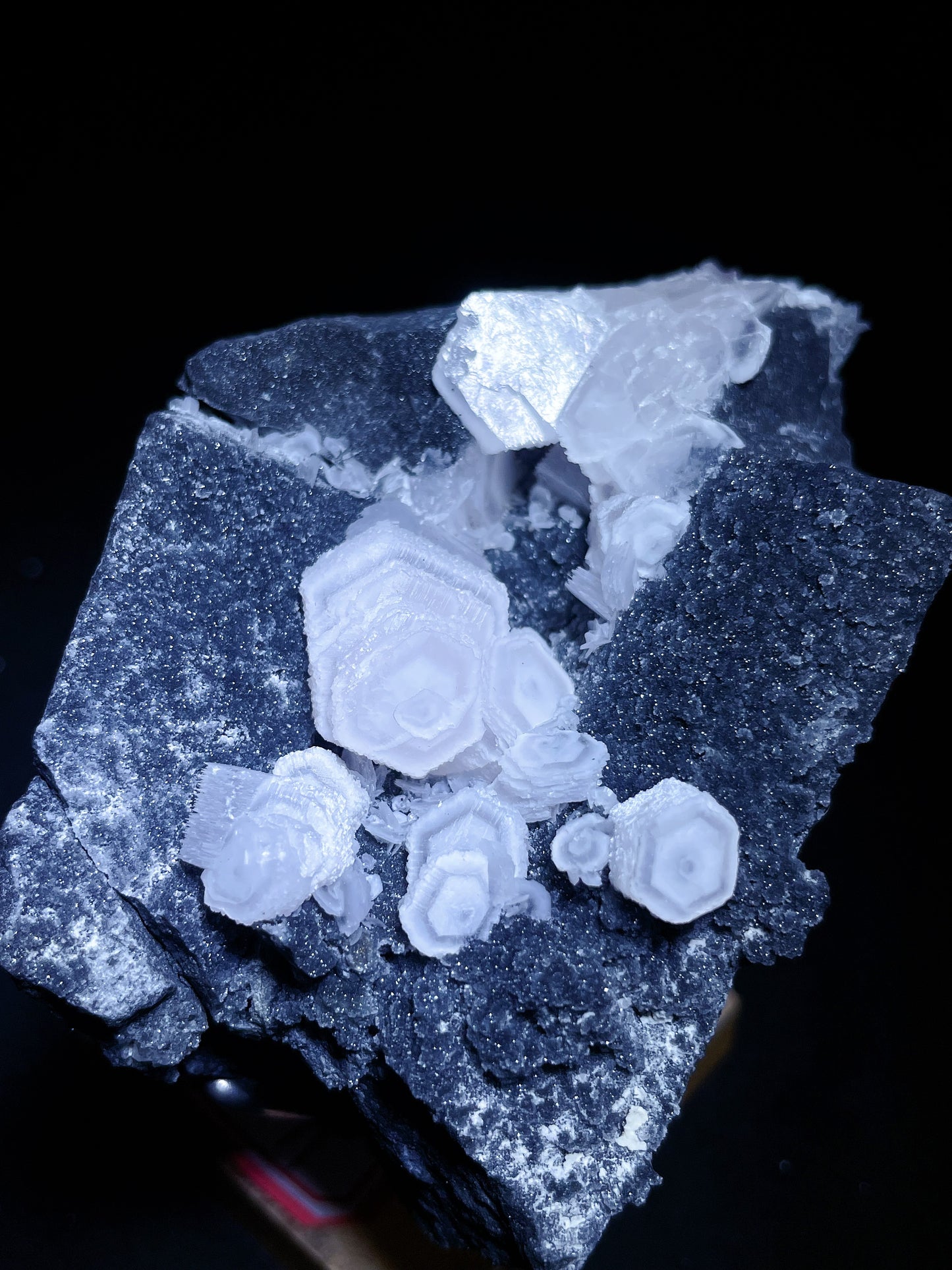 Coin pink calcite specimen origin Hunan China