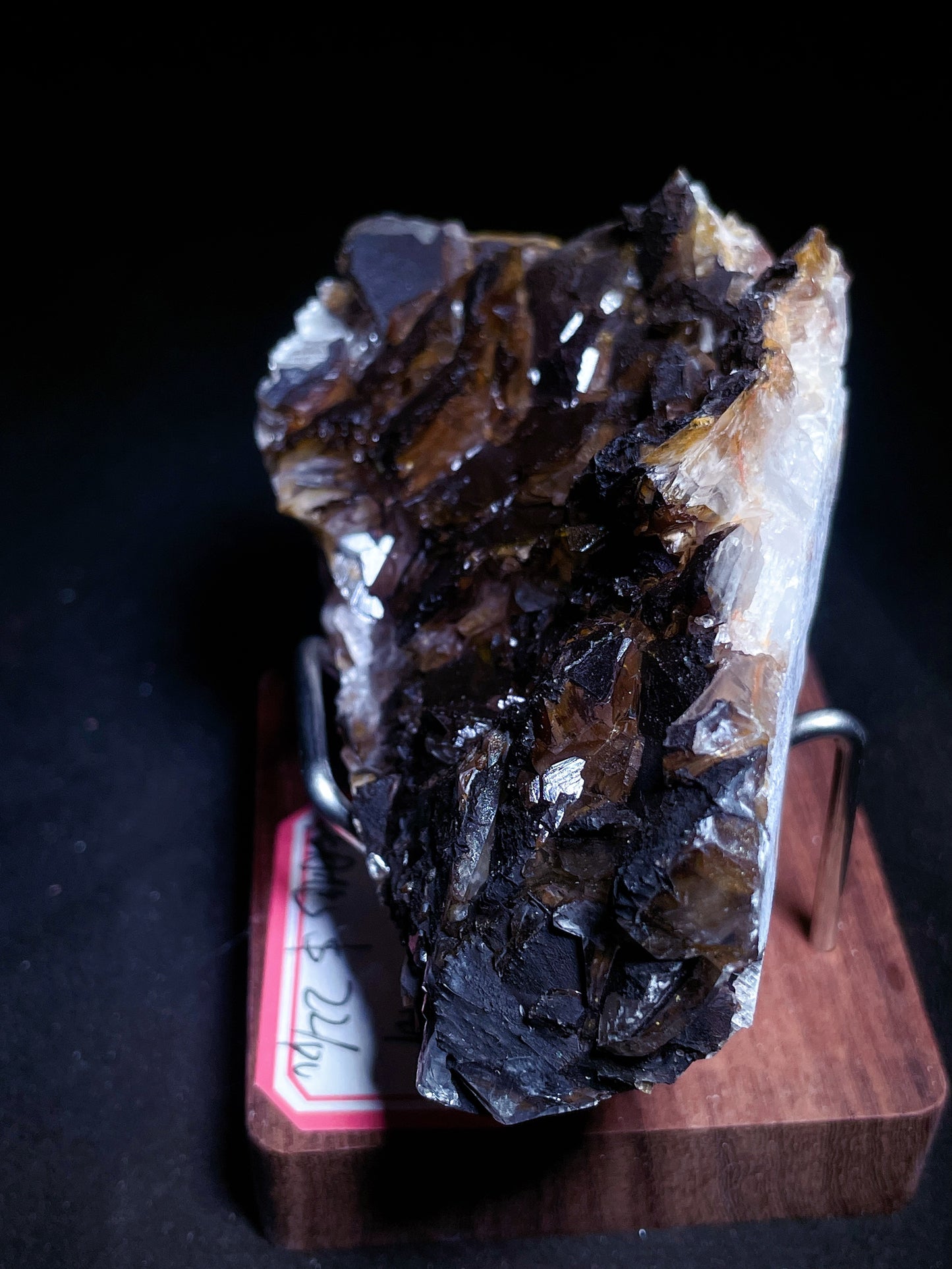 Black rose calcite specimen origin Hubei China