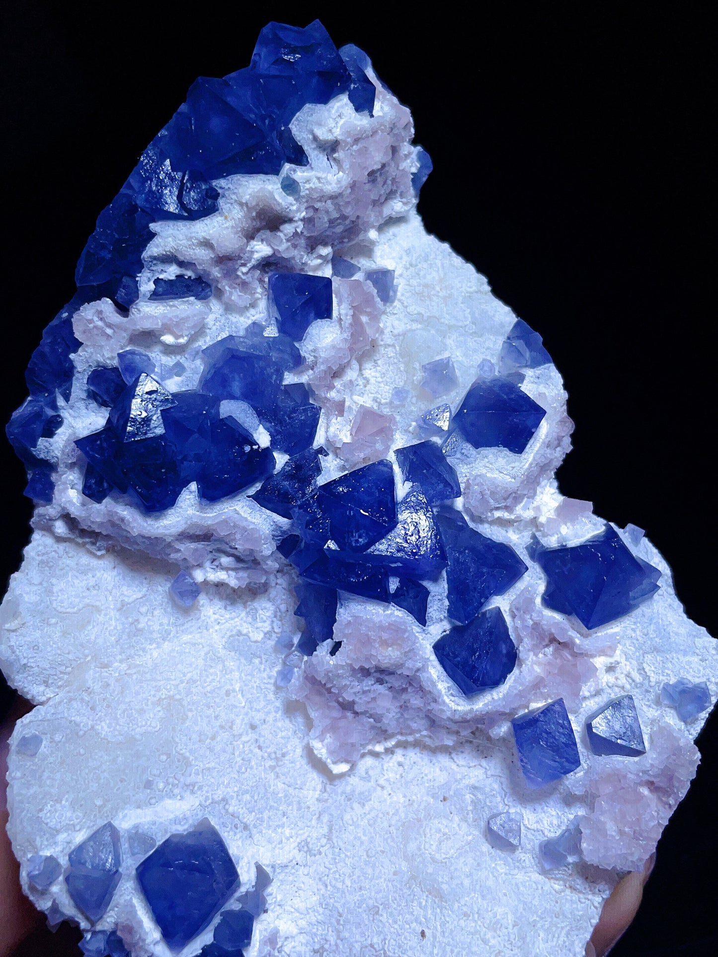 Secondary crystalized blue fluorite specimen Zhejiang China