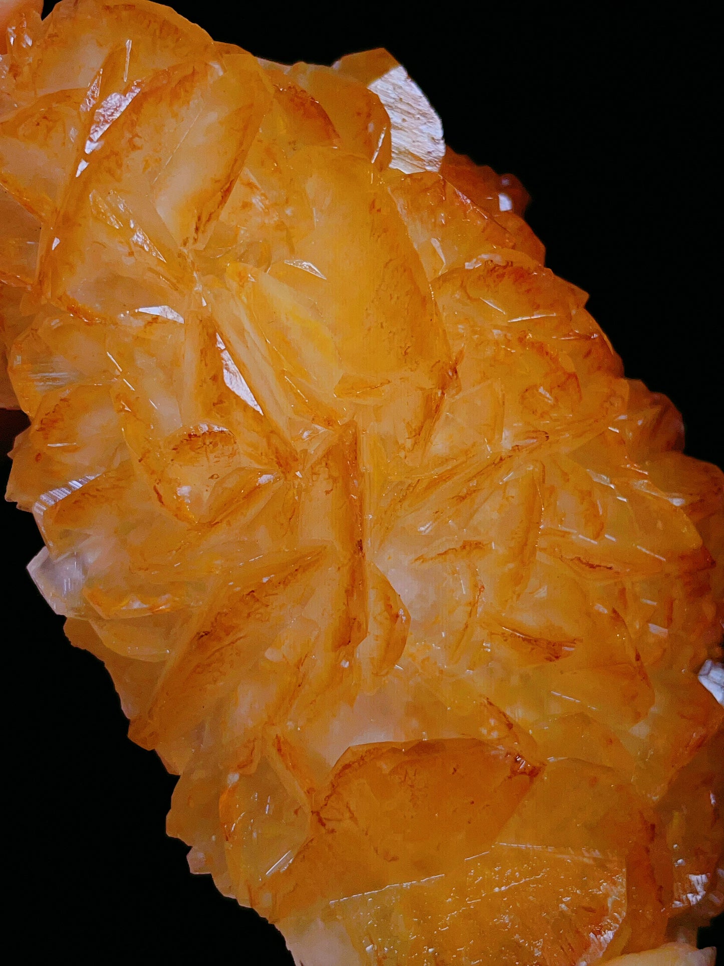 Golden rose calcite from Hubei China