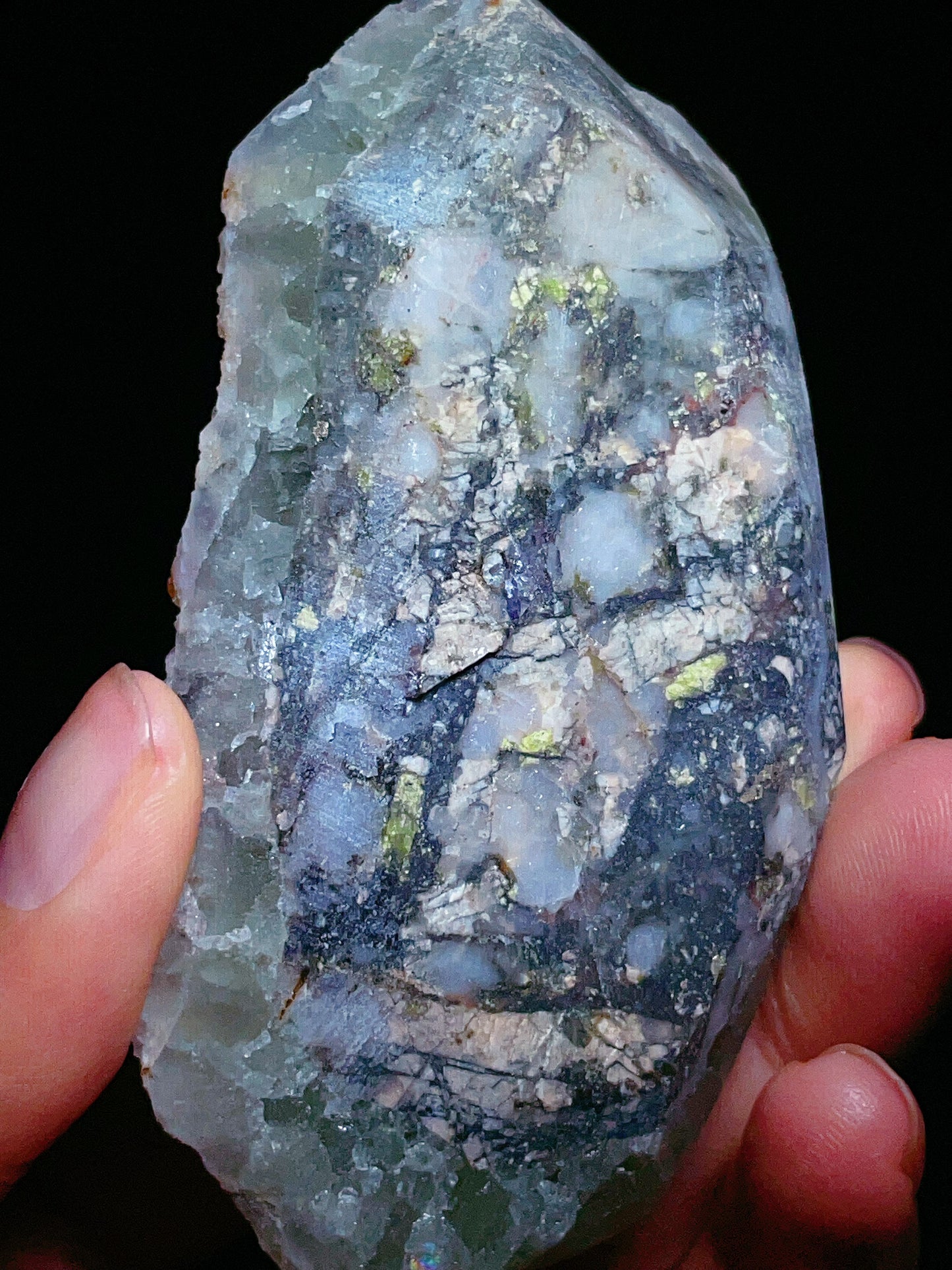 Green fluorite with barite from Jiangxi China