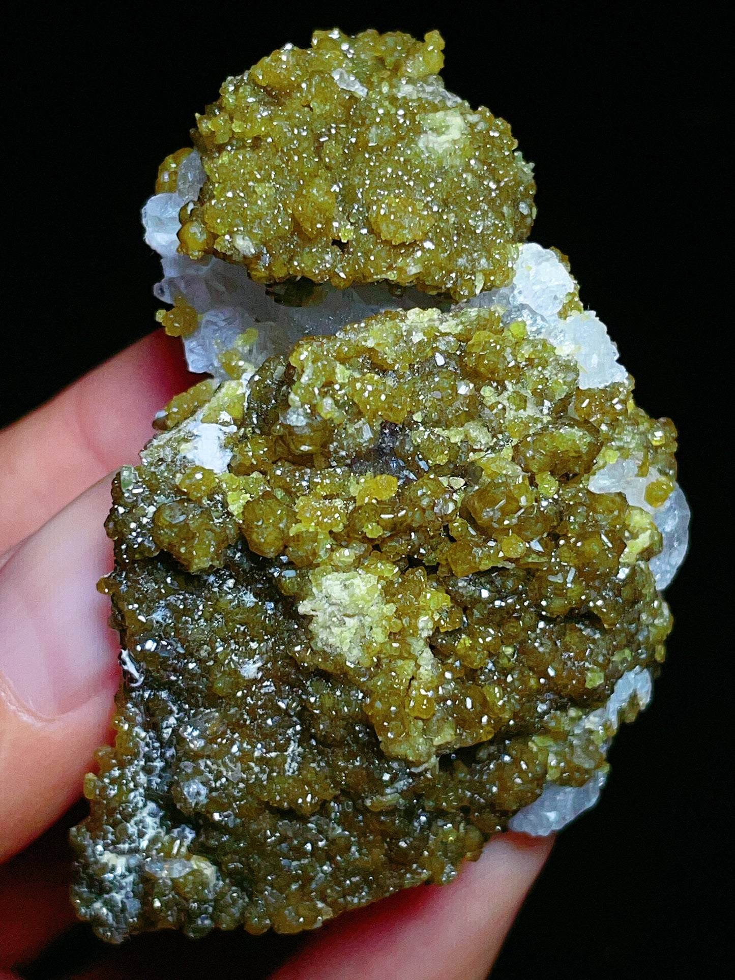 garnet with apophyllite specimen from Fujian China