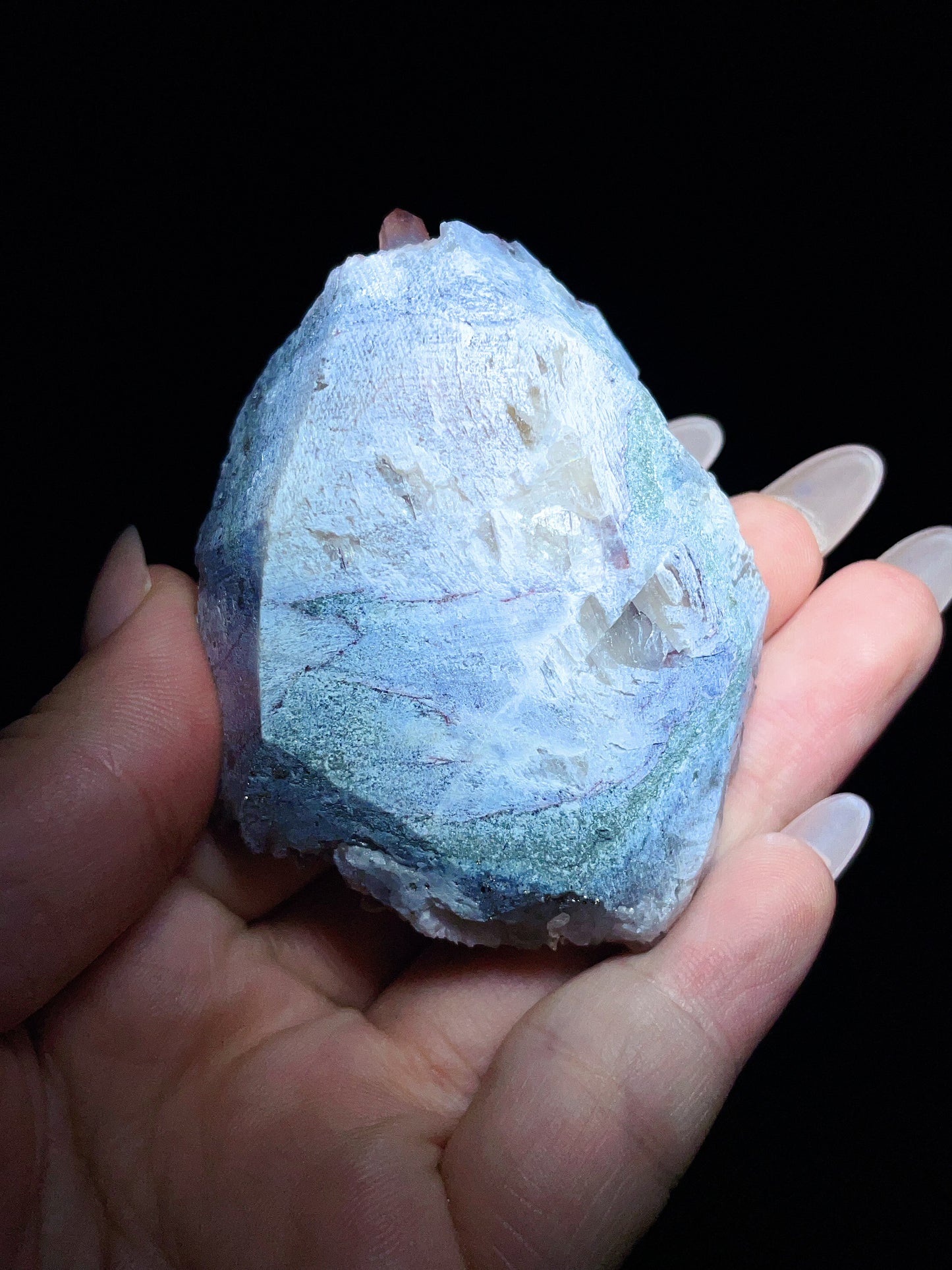 Pink calcite with red quartz and hematite specimen from Fujian China