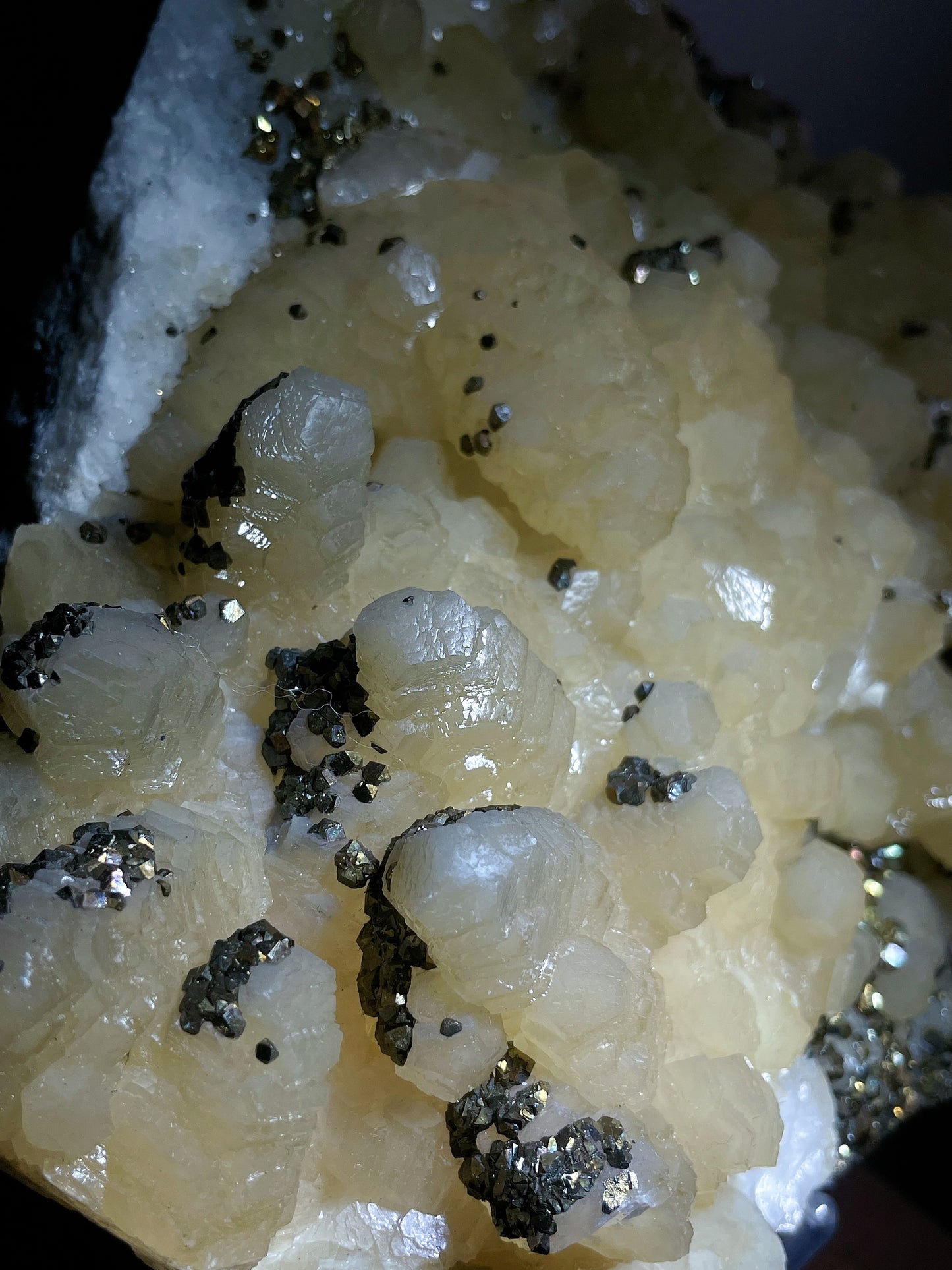 calcite with pyrite origin Fujian