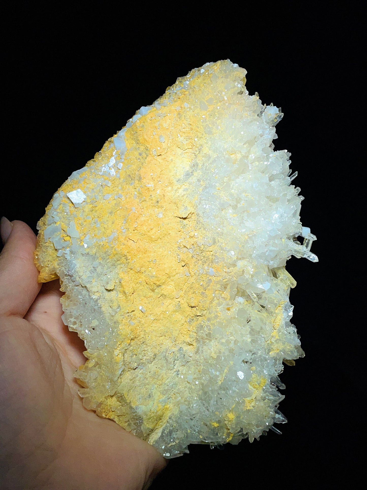 Golden quartz with dolomite specimen from Burma