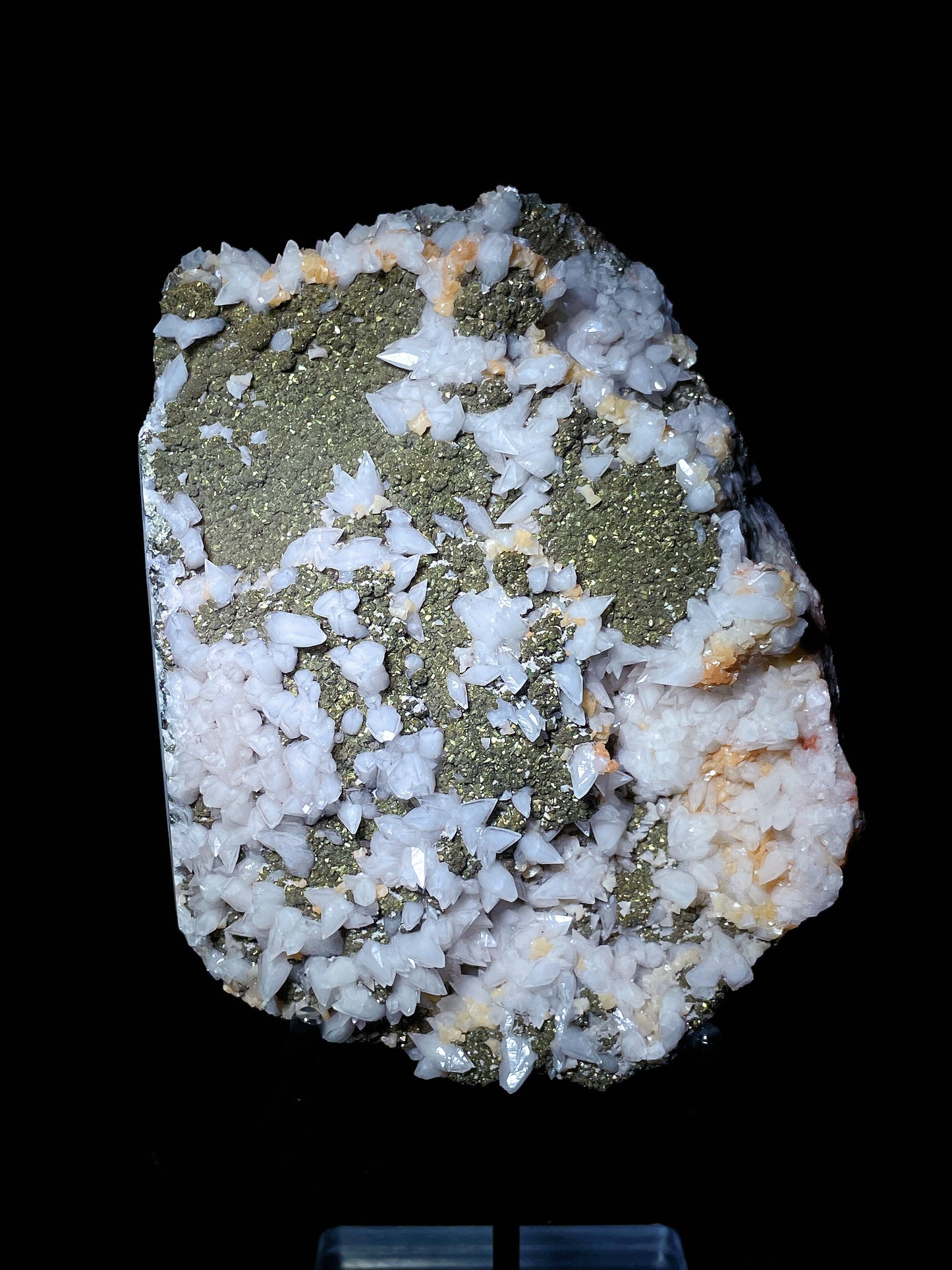 Hubei dogteeth calcite with pyrite specimen