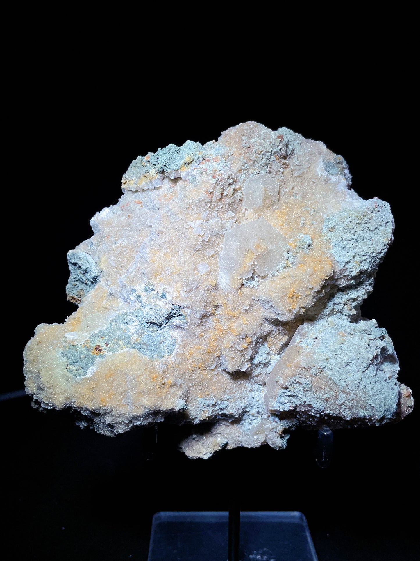 Orange sugar calcite specimen Hunan China