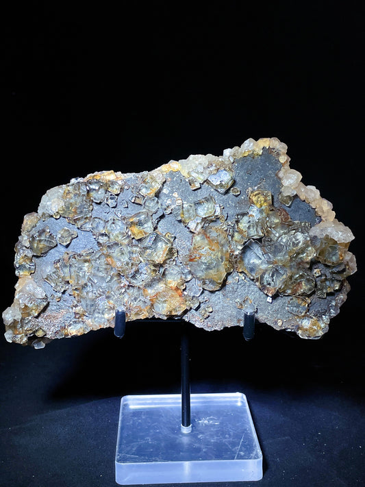 white fluorite with calcite specimen Hunan China
