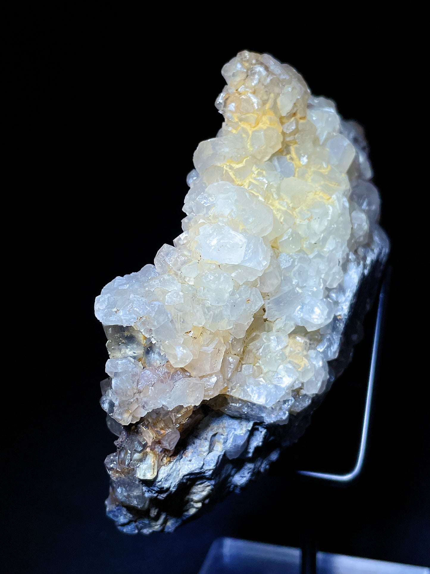 white fluorite with calcite specimen Hunan China
