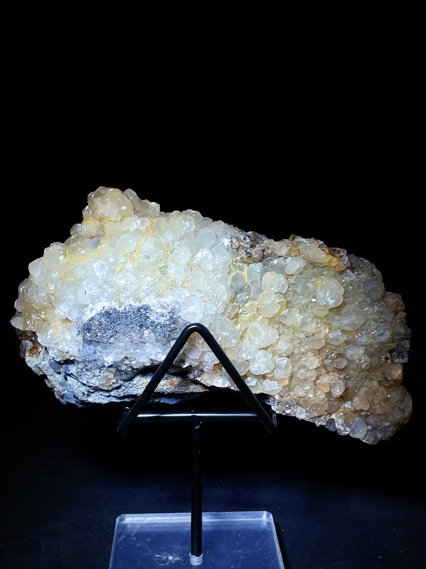 white fluorite with calcite specimen Hunan China