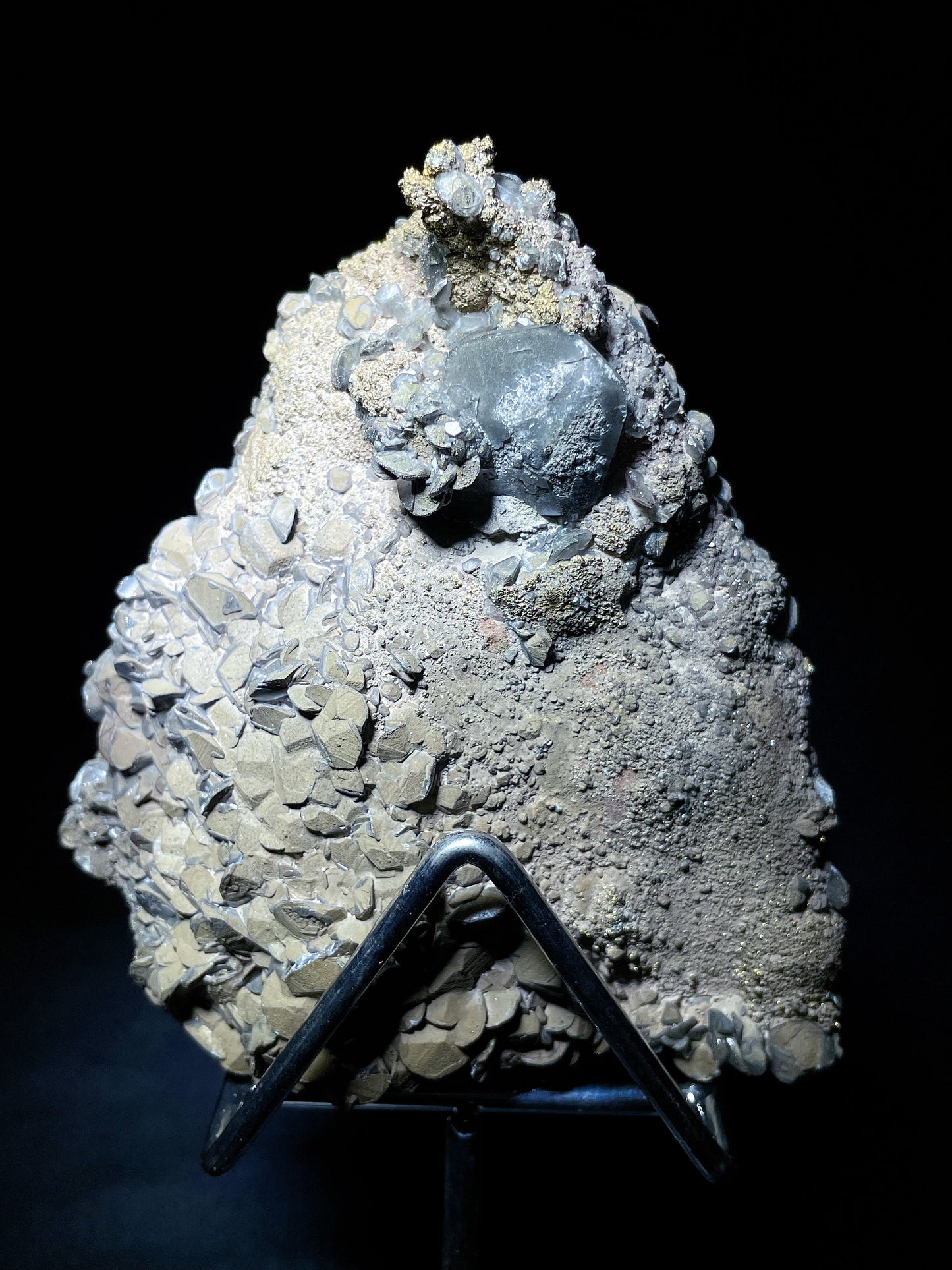pyrite with calcite specimen Hubei China