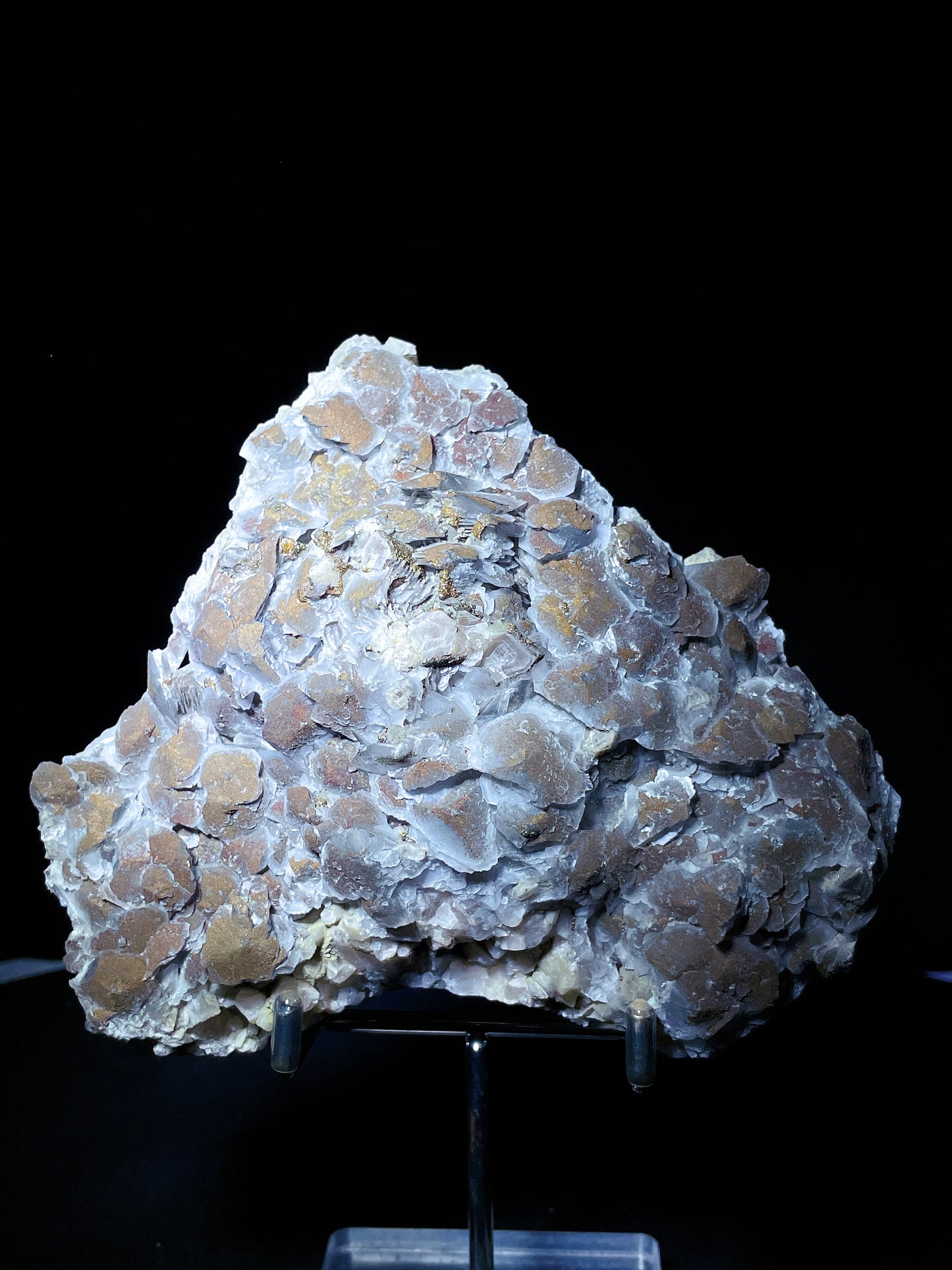 petal calcite with pyrite specimen Hubei China