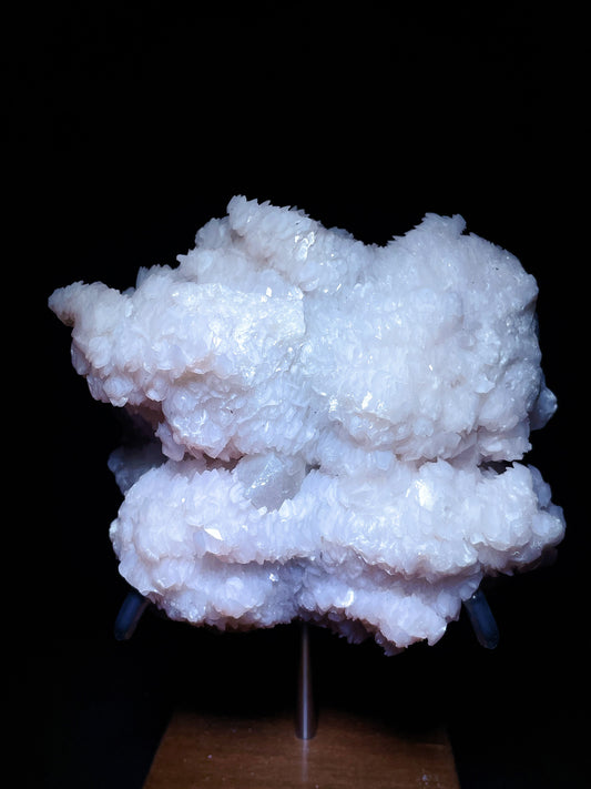 Inner Mongolia pink calcite with quartz specimen