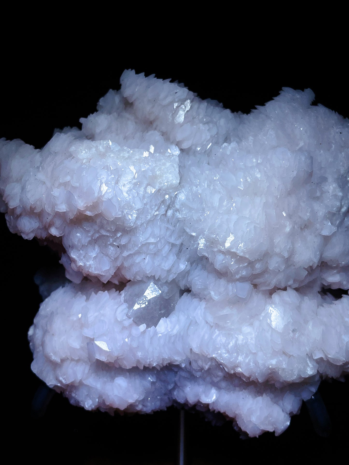 Inner Mongolia pink calcite with quartz specimen