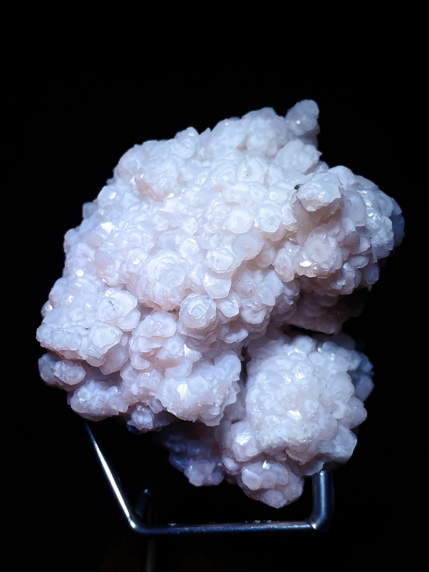 Inner Mongolia pink calcite with quartz specimen