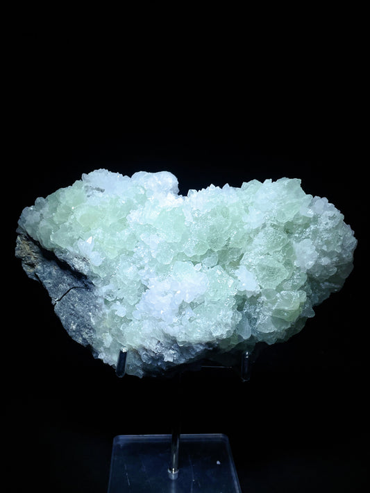 Green fluorite with quartz specimen Fujian China