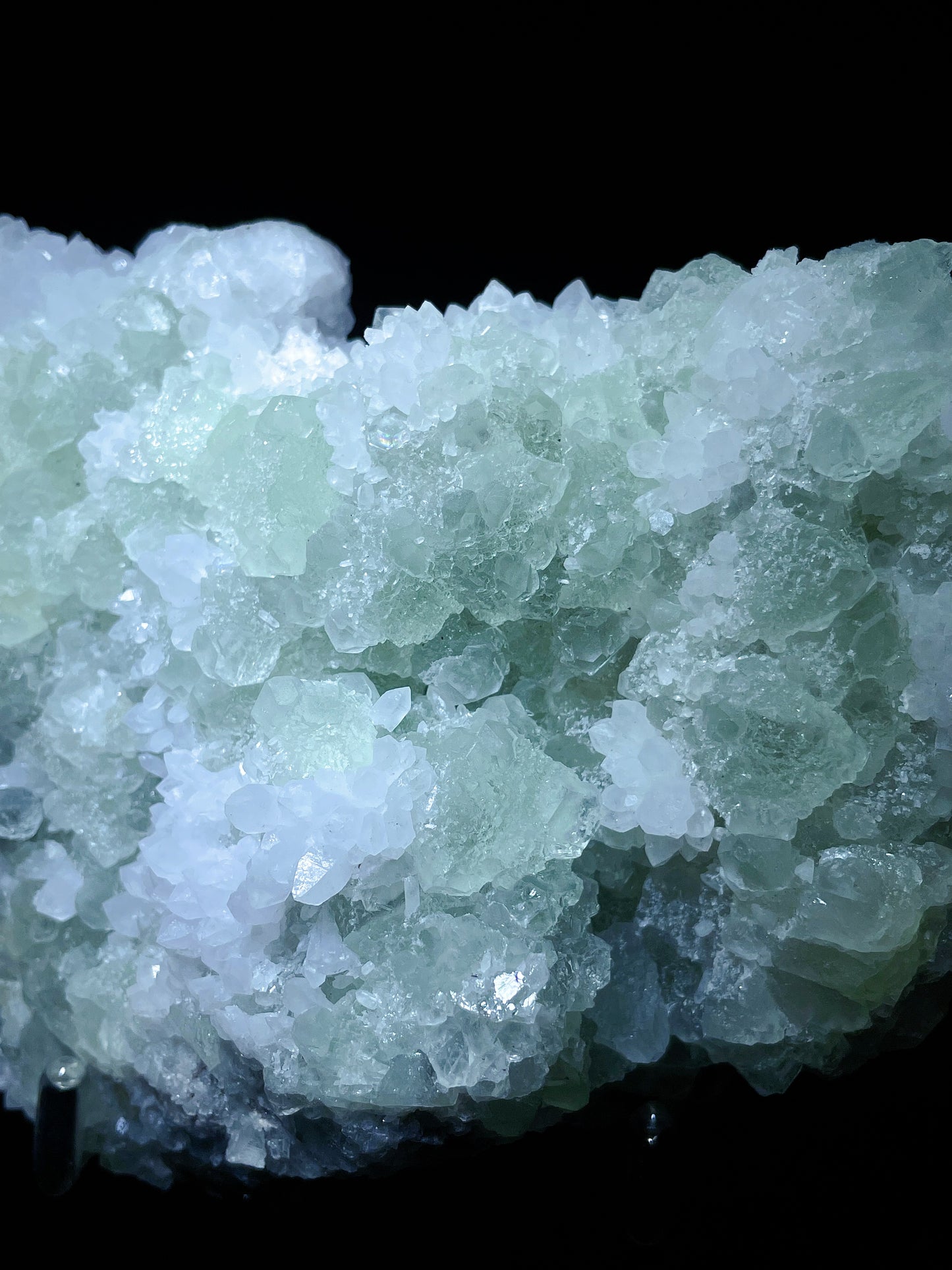 Green fluorite with quartz specimen Fujian China