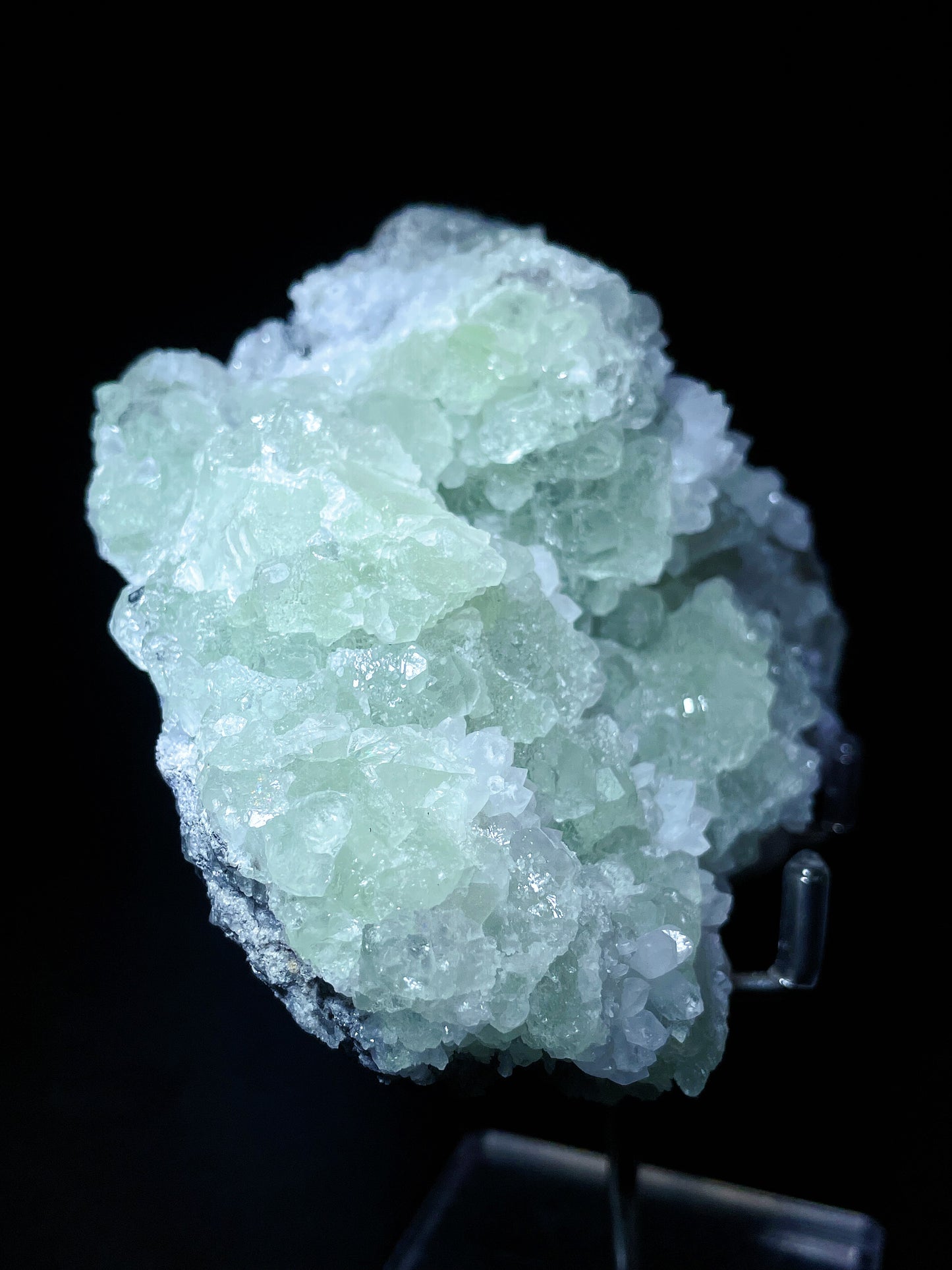 Green fluorite with quartz specimen Fujian China