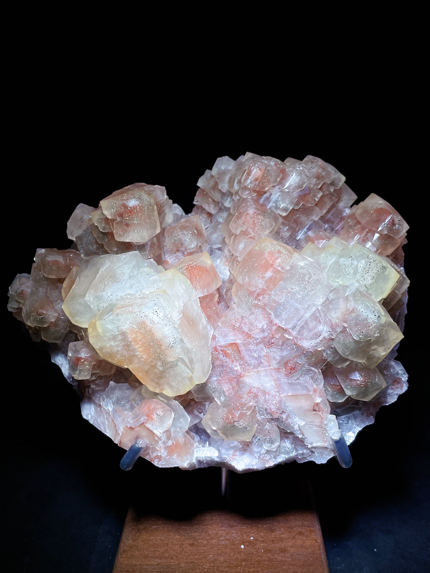 Red calcite with pyrite Hubei China