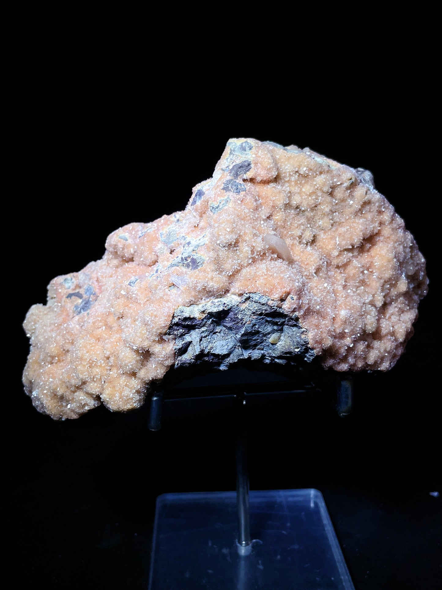 sugar orange calcite specimen Hunan China