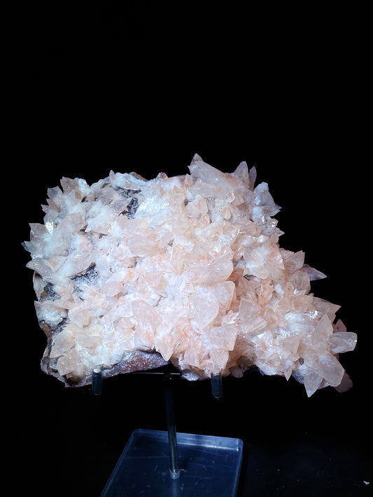 pink forked tail calcite specimen Hunan China