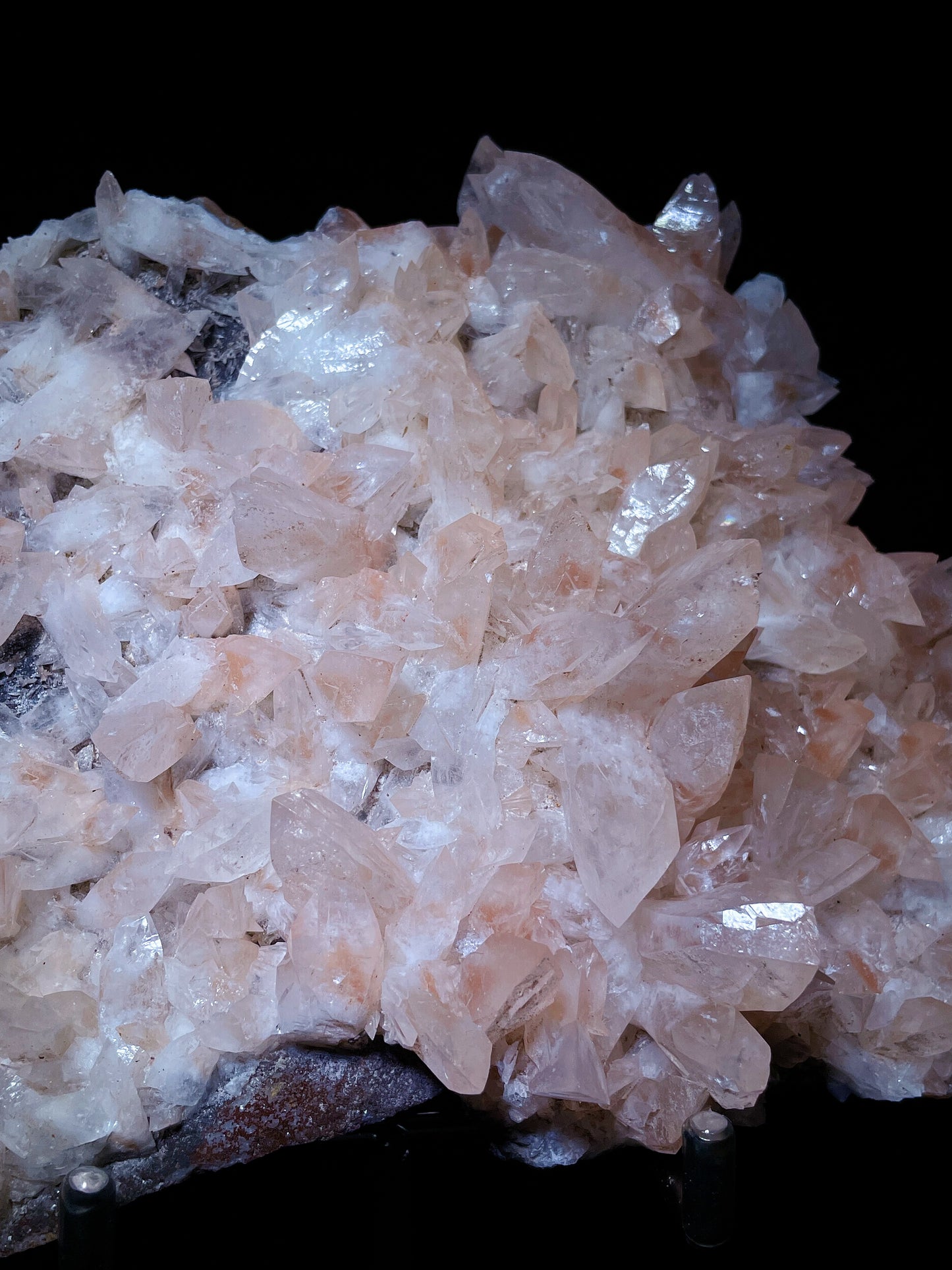 pink forked tail calcite specimen Hunan China