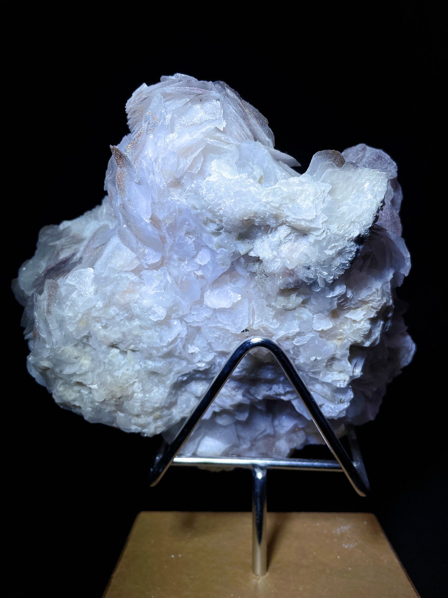 petal calcite with pyrite specimen Hubei China