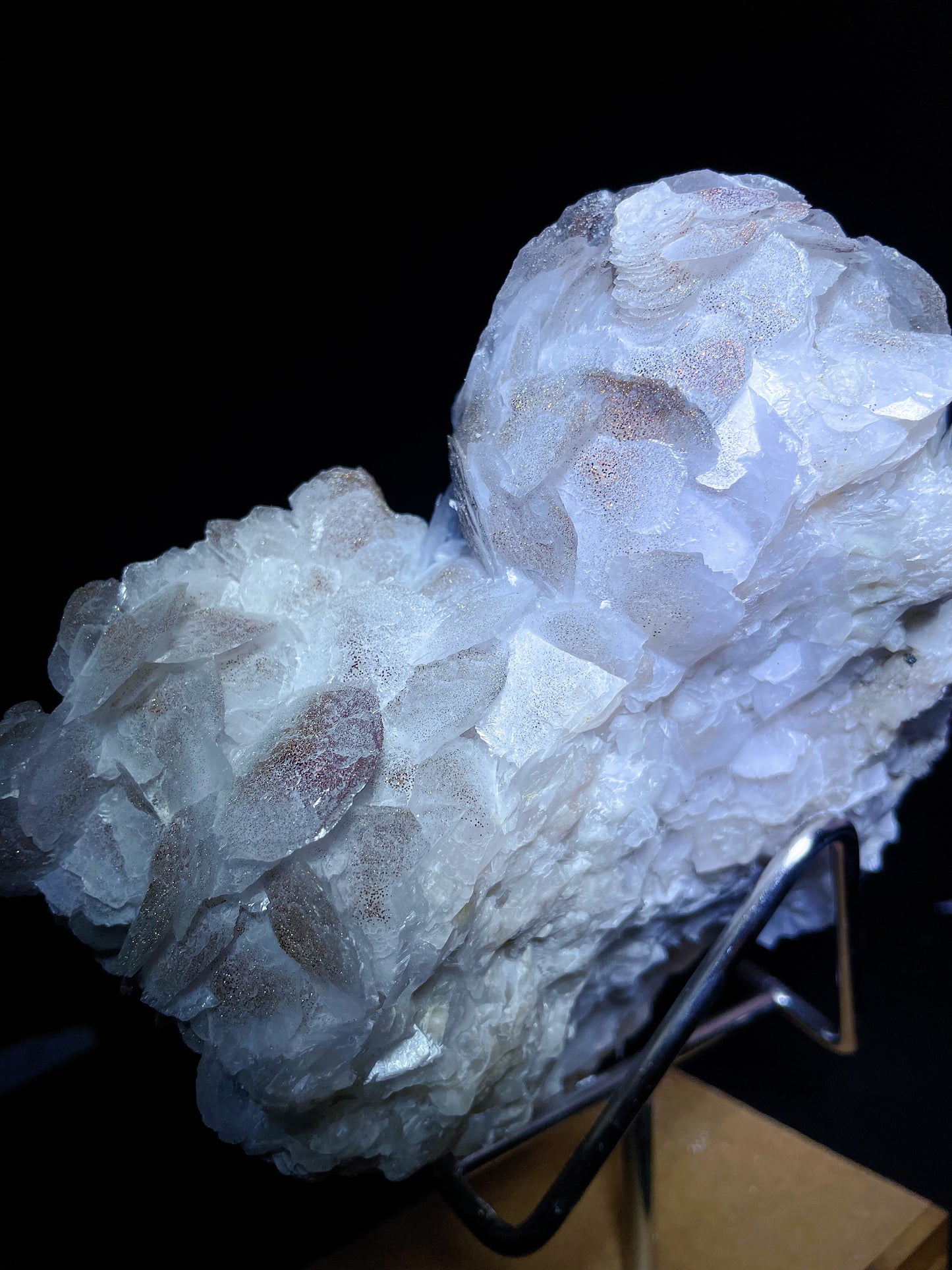 petal calcite with pyrite specimen Hubei China