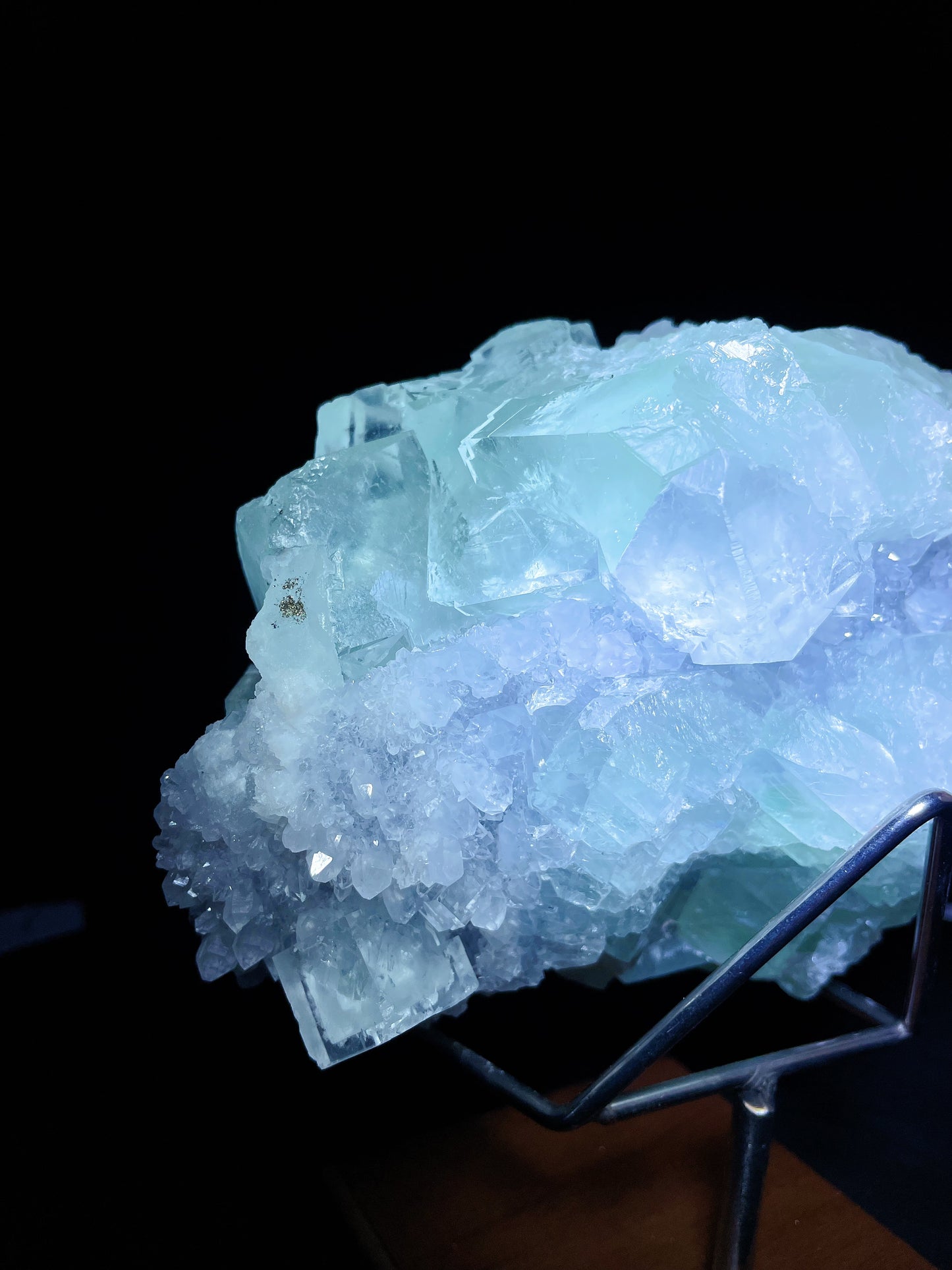 xianghualing fluorite with calcite and pyrite specimen Hunan China
