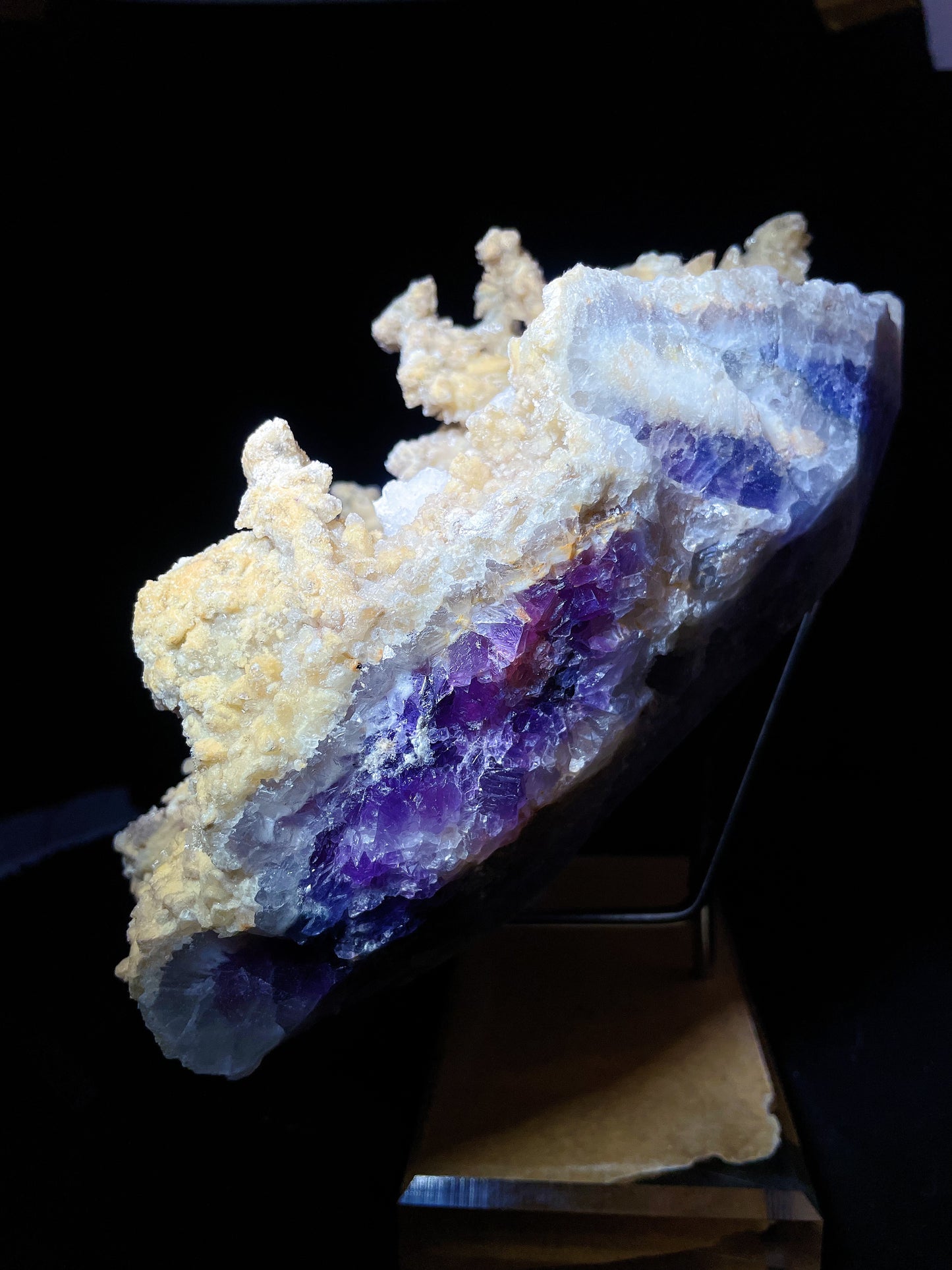 selenite with yellow calcite specimen Guizhou China