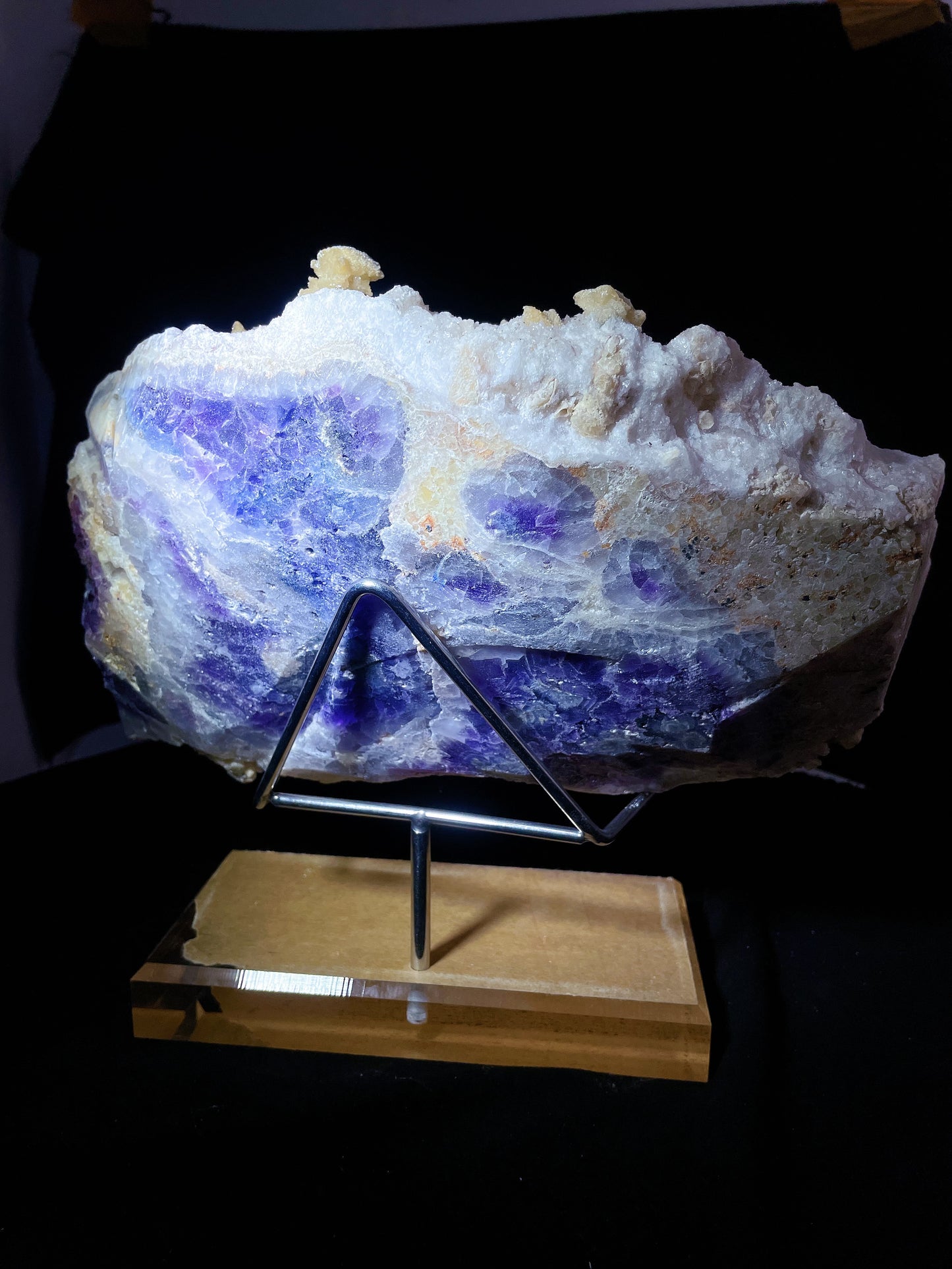 selenite with yellow calcite specimen Guizhou China