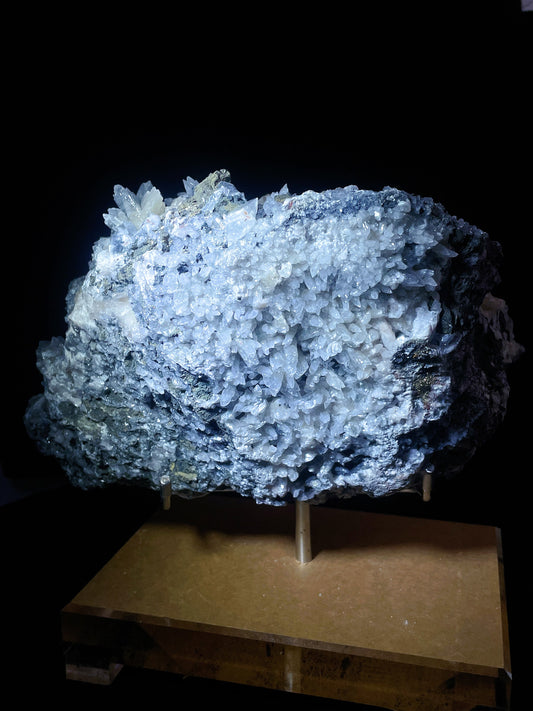 calcite with pyrite and quartz specimen Hubei China