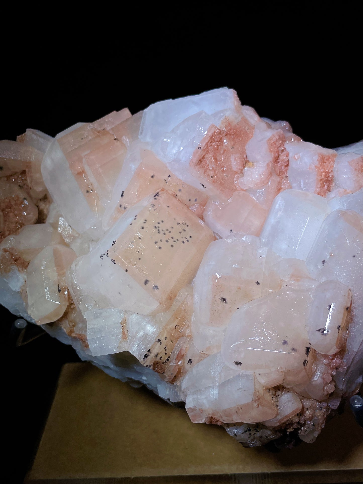 rectangle orange calcite specimen Hunan China