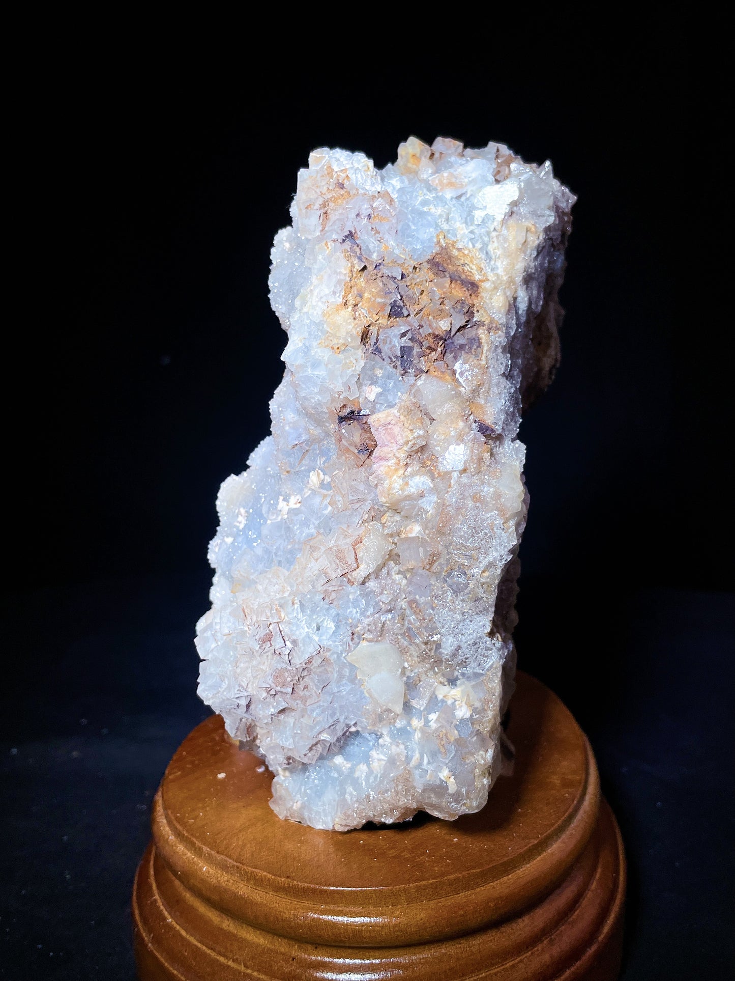 yellow calcite with fluorite specimen Fujian China