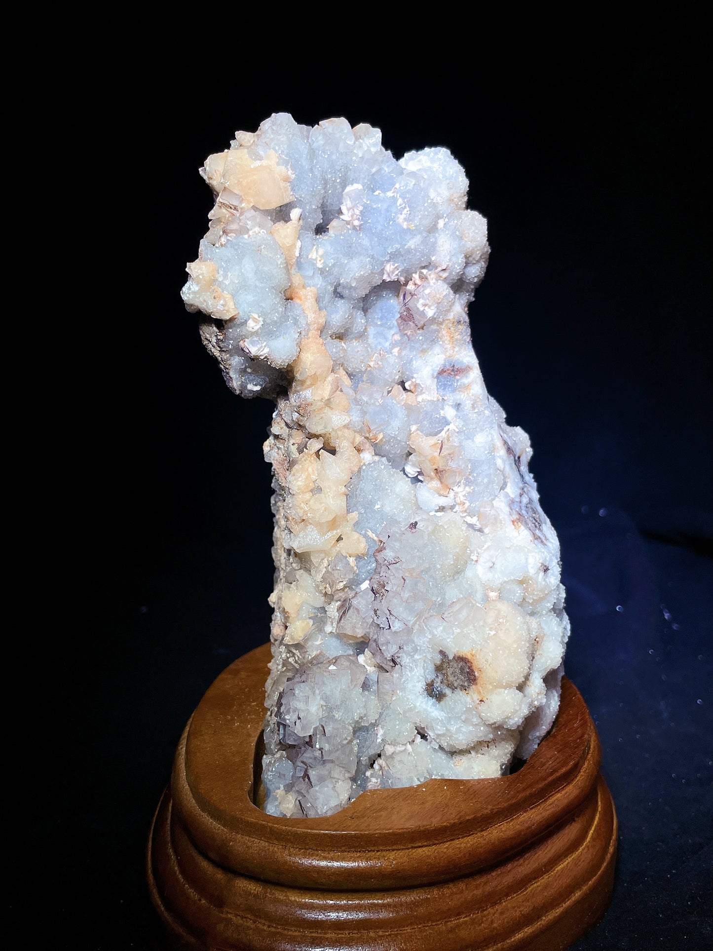 yellow calcite with fluorite specimen Fujian China