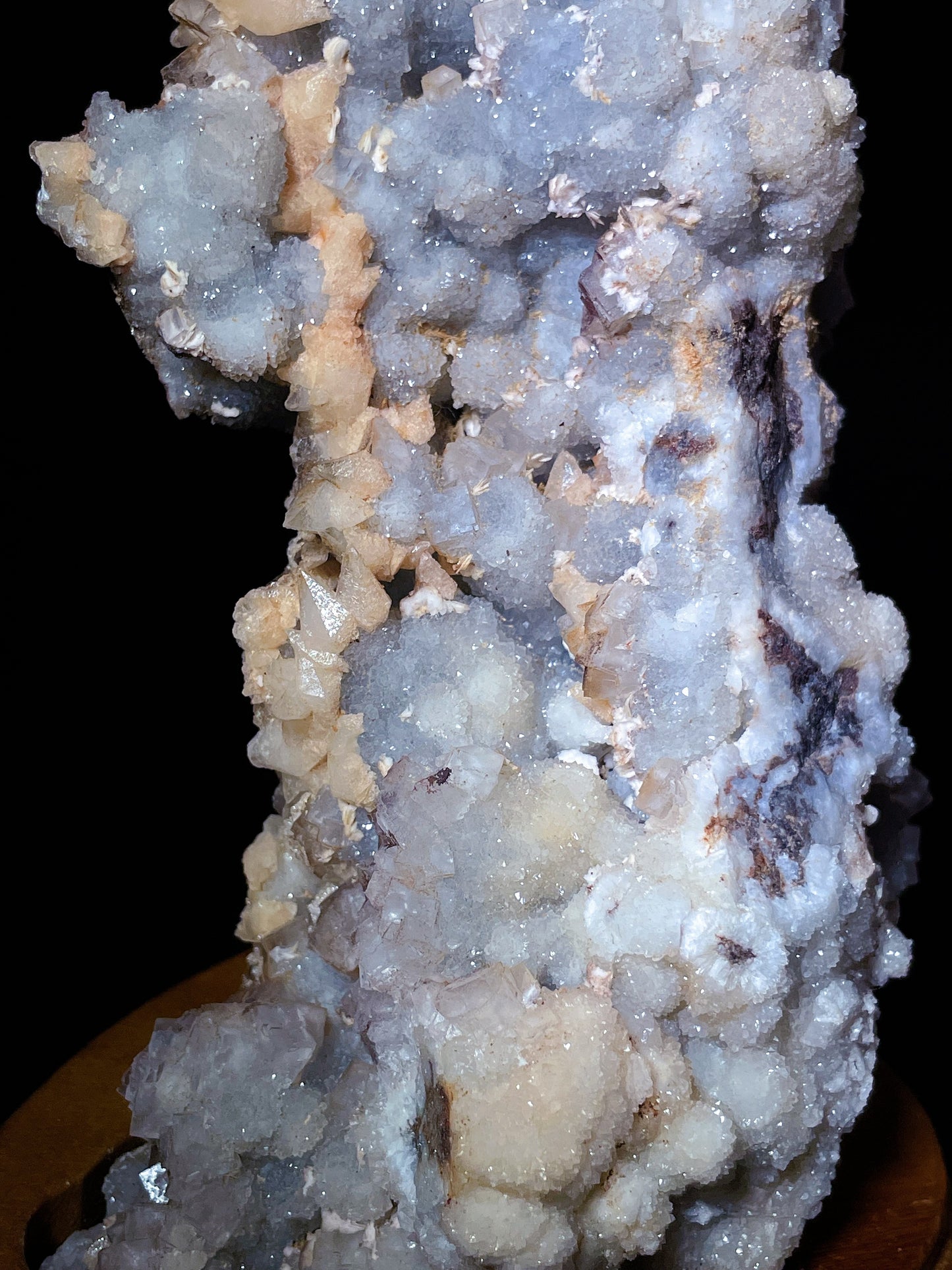yellow calcite with fluorite specimen Fujian China