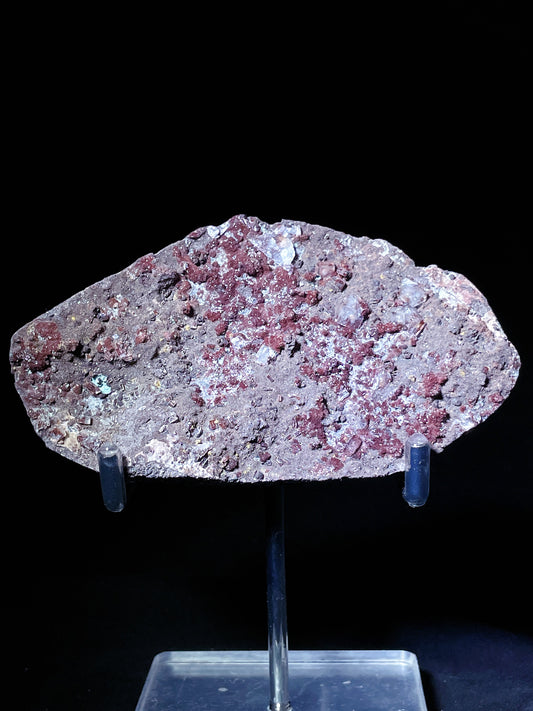 red apophyllite with fluorite specimen Indonesia
