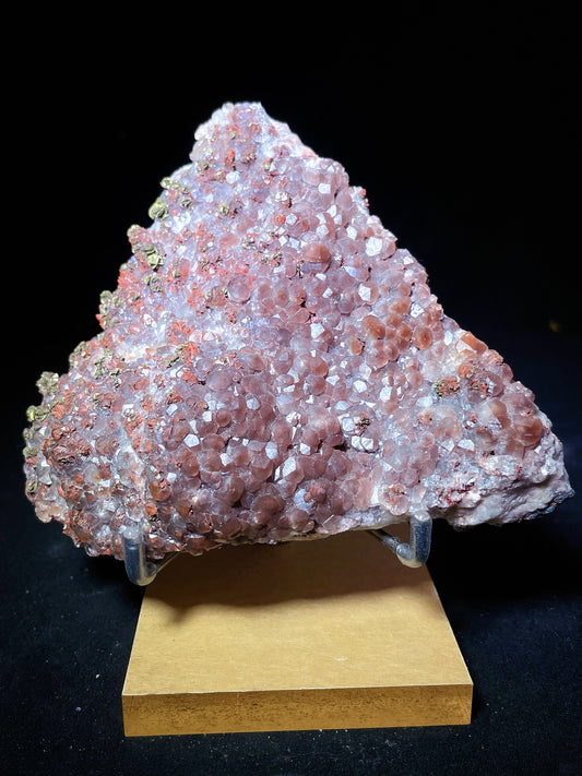 Red calcite with pyrite specimen Hubei China
