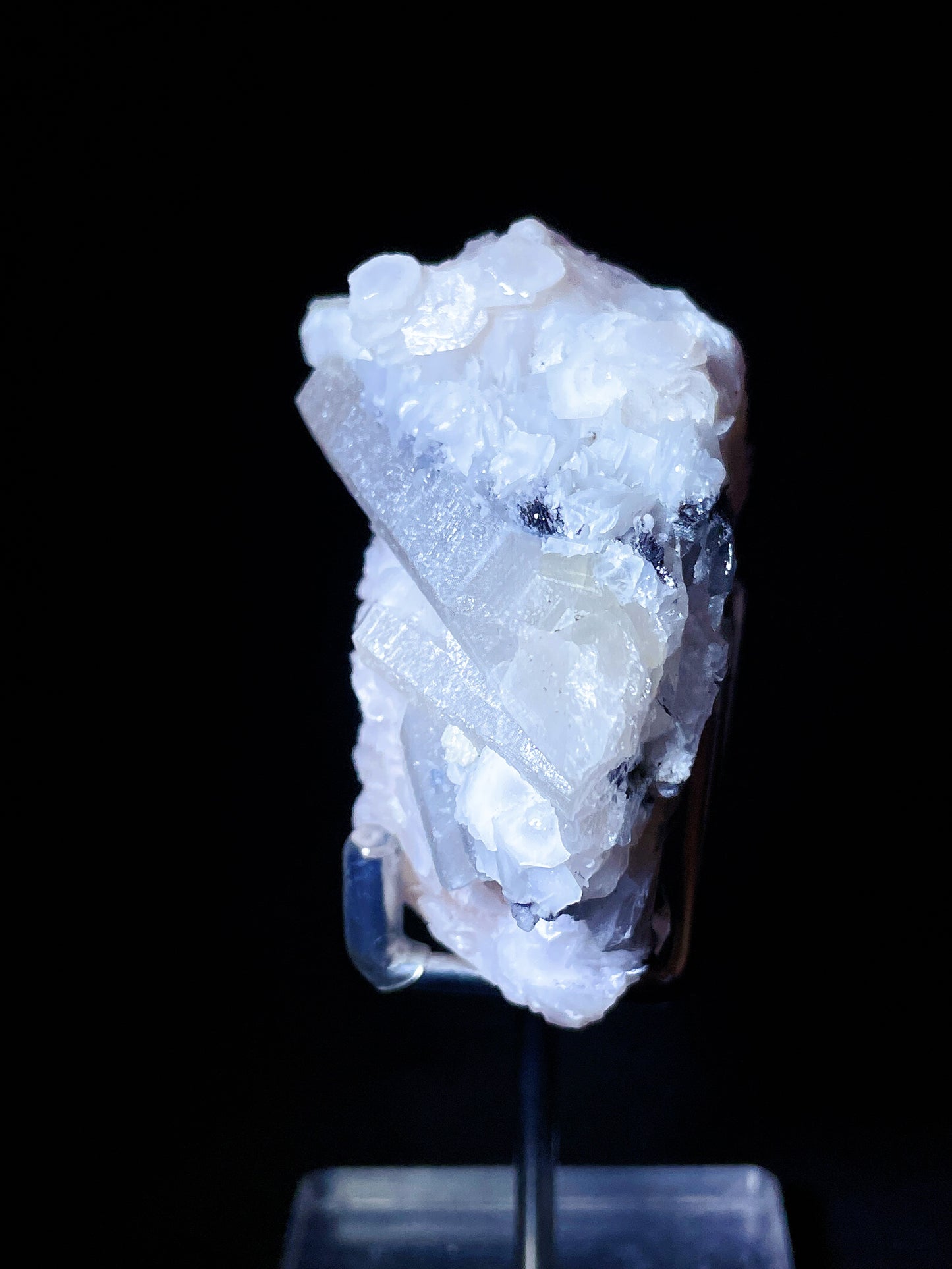 pink calcite with green quartz specimen Inner Mongolia