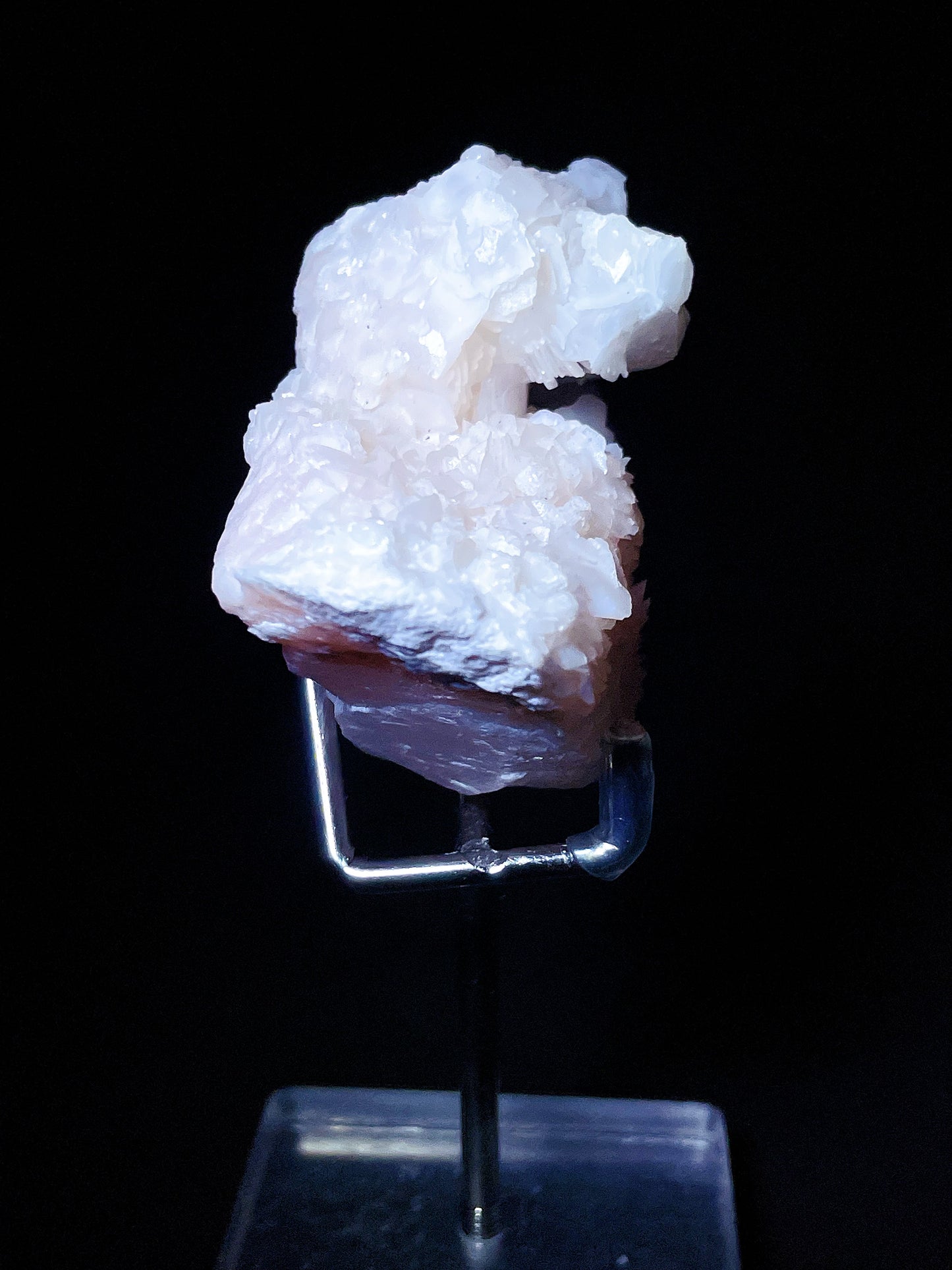 pink calcite with green quartz specimen Inner Mongolia