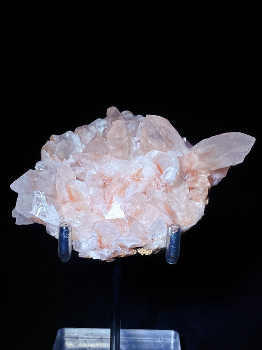 pink forked tail calcite specimen Hunan China