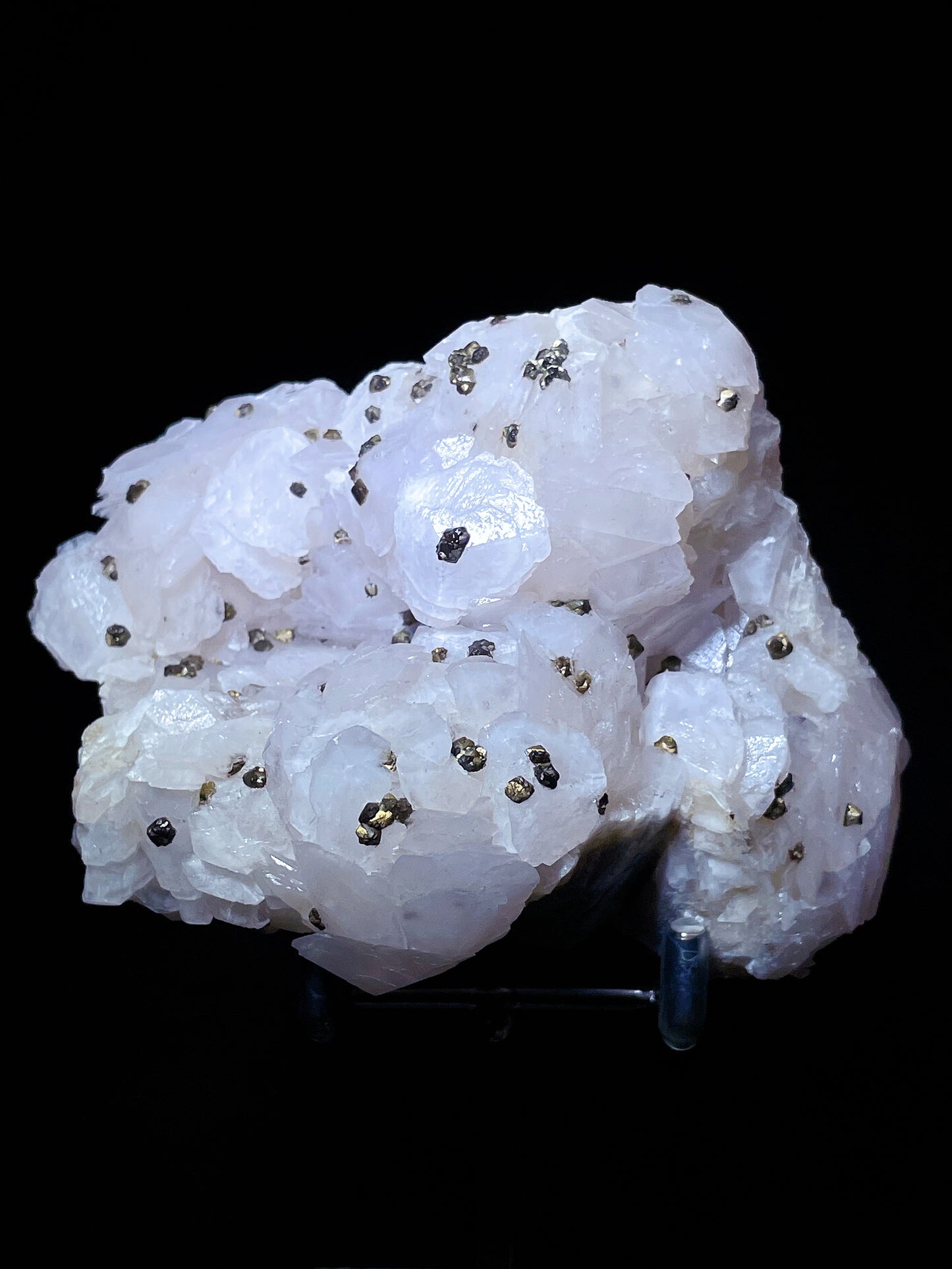 petal calcite with pyrite specimen Fujian China