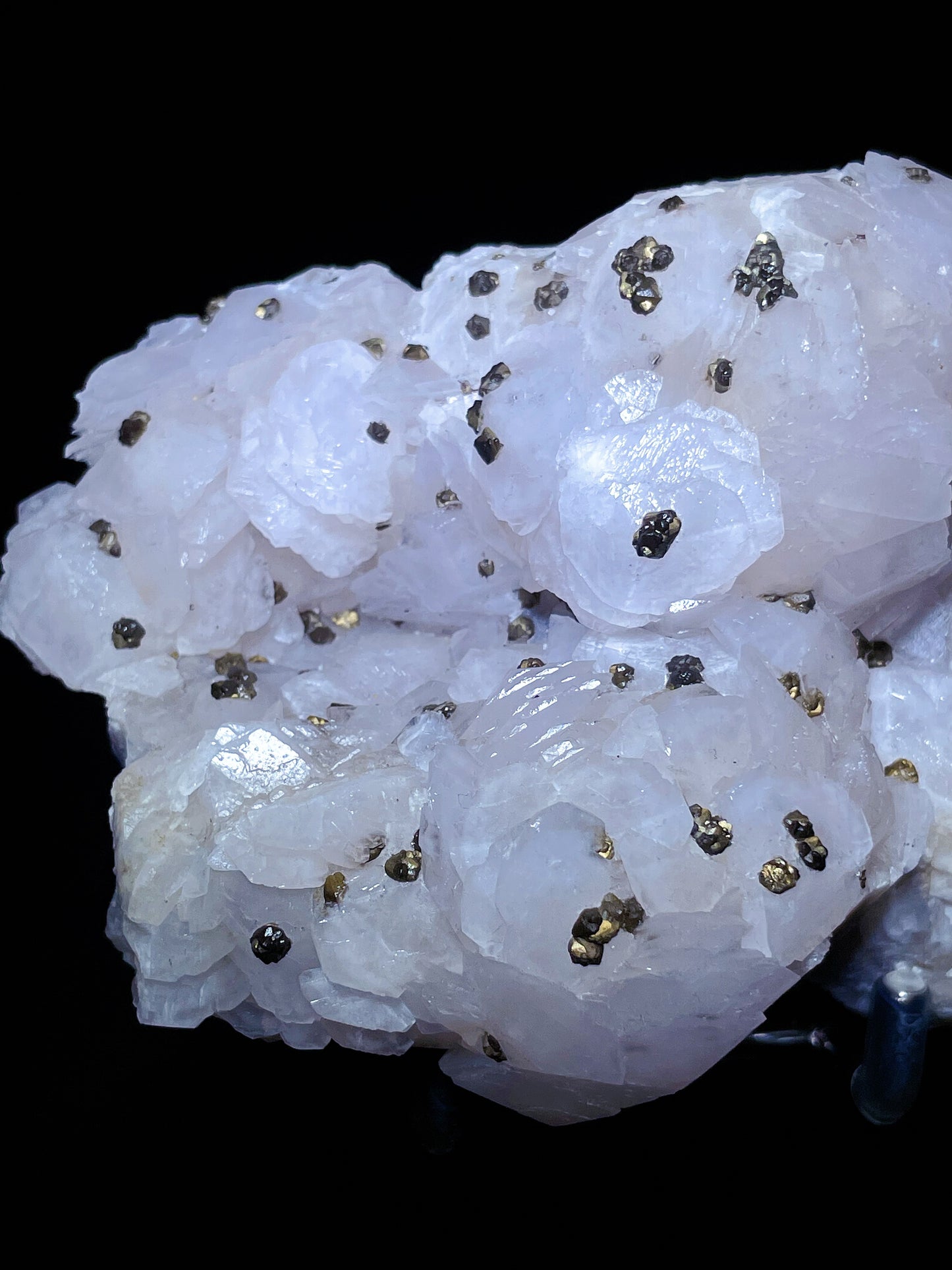 petal calcite with pyrite specimen Fujian China