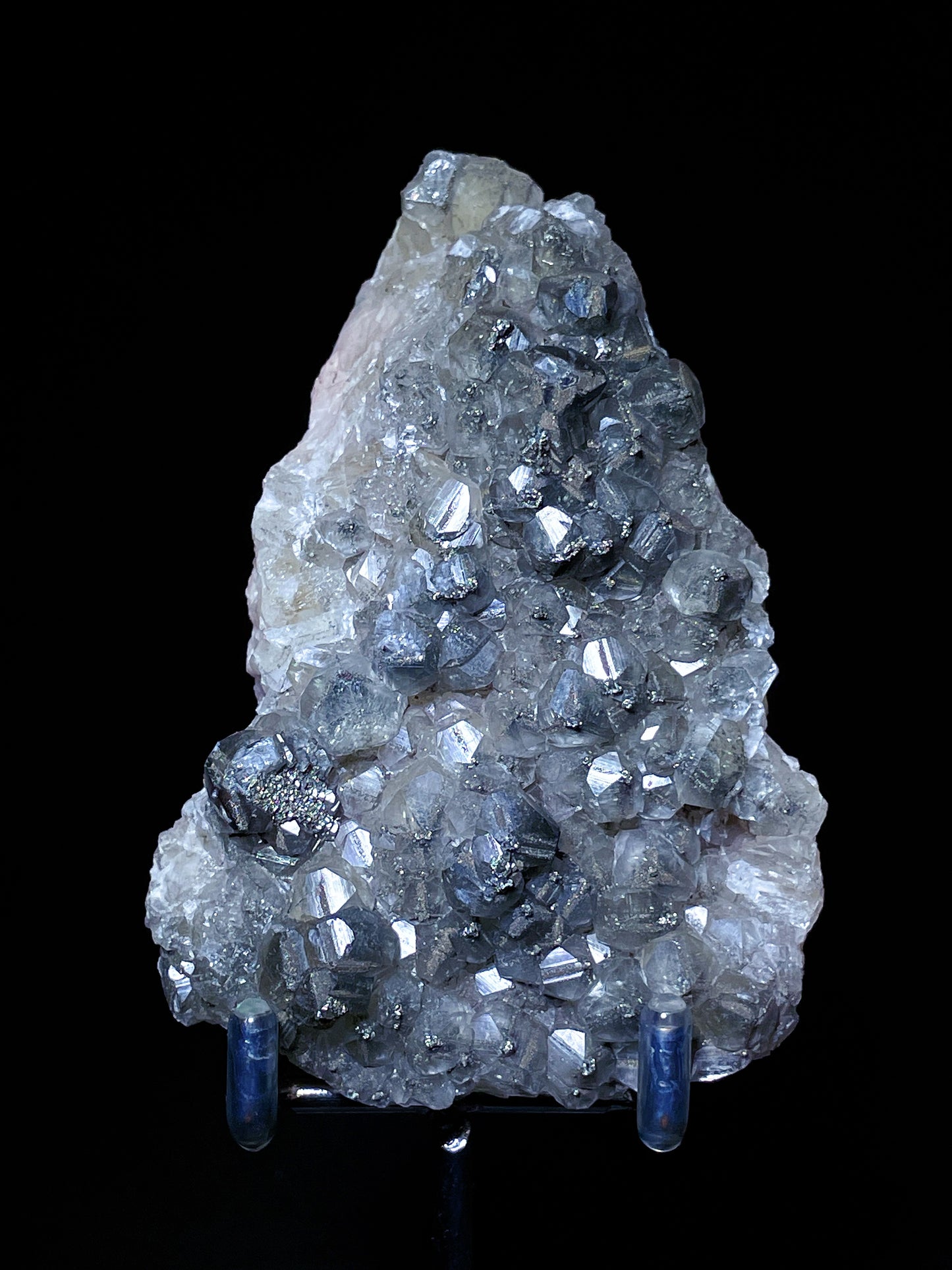 black calcite with pyrite specimen Hunan China