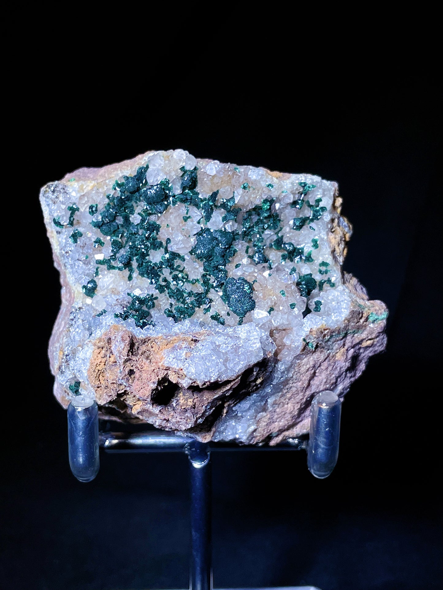 malachite with quartz specimen Congo