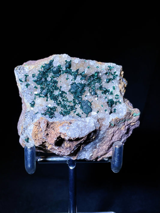 malachite with quartz specimen Congo