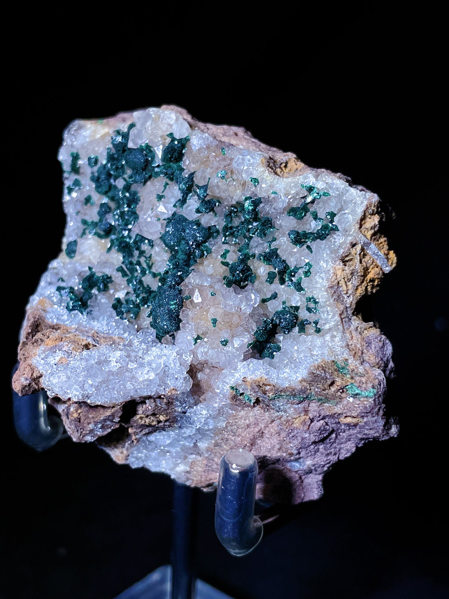 malachite with quartz specimen Congo