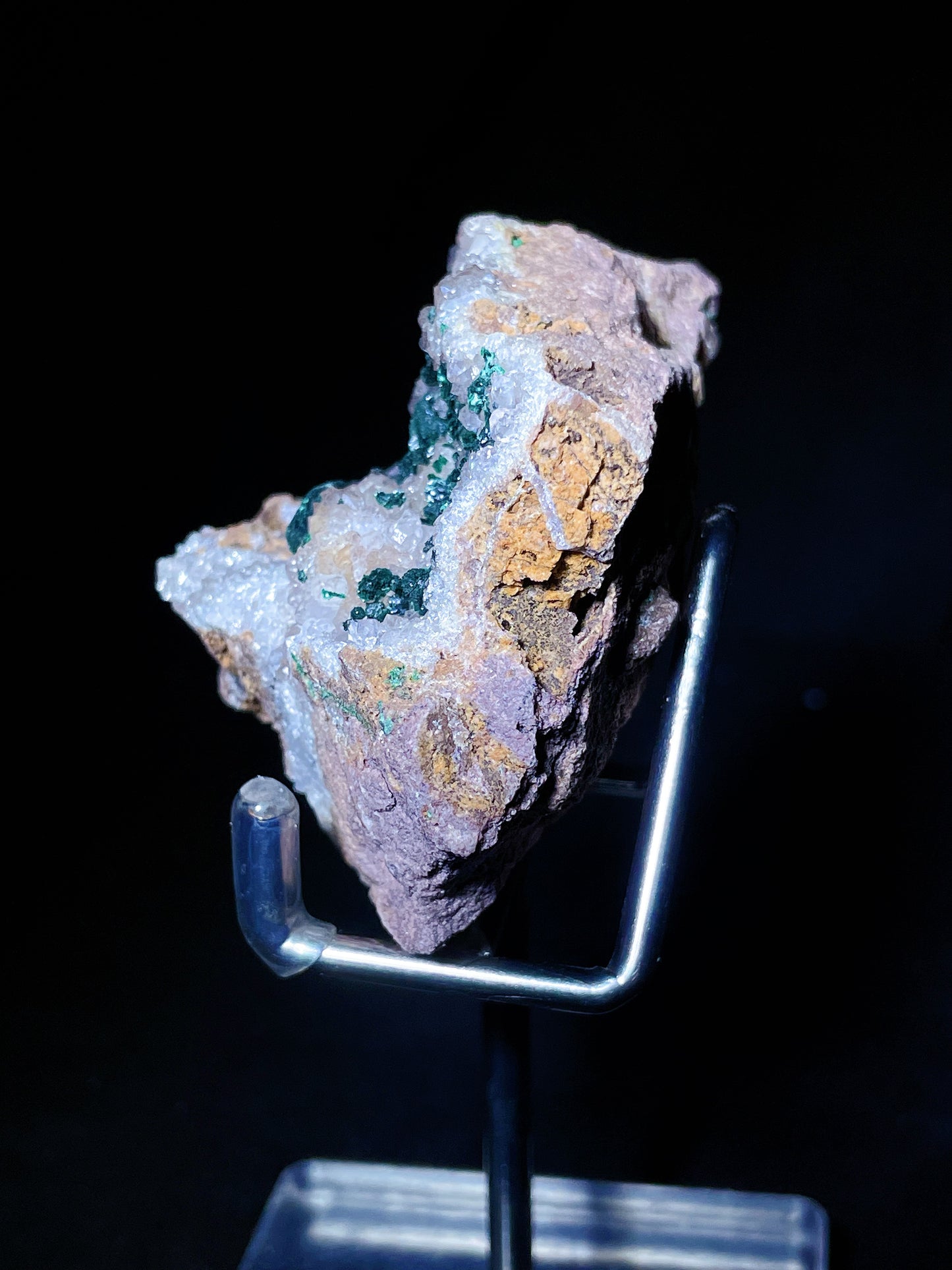 malachite with quartz specimen Congo