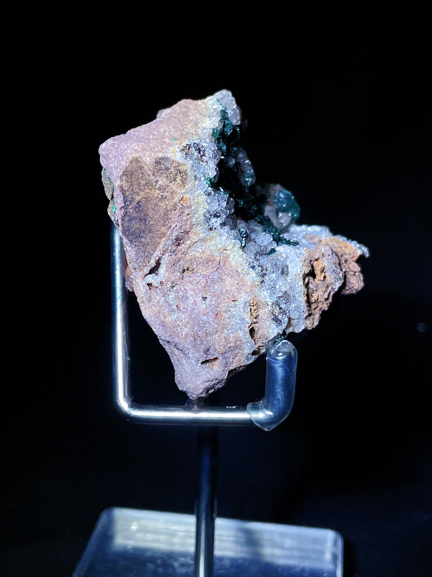 malachite with quartz specimen Congo